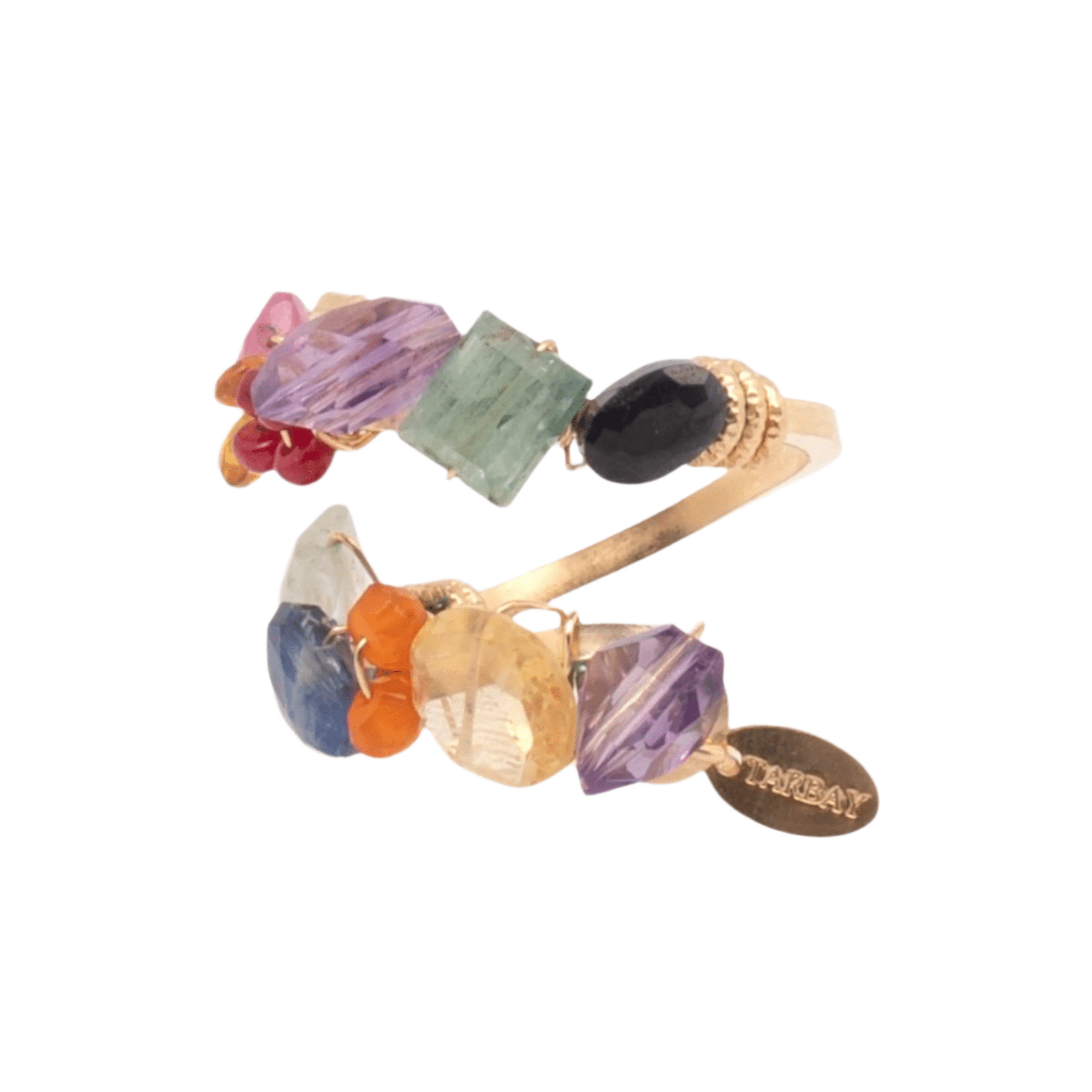 Atargati Adjustable Ring #1 (30mm) - Multicolor Mix Gems Rings TARBAY