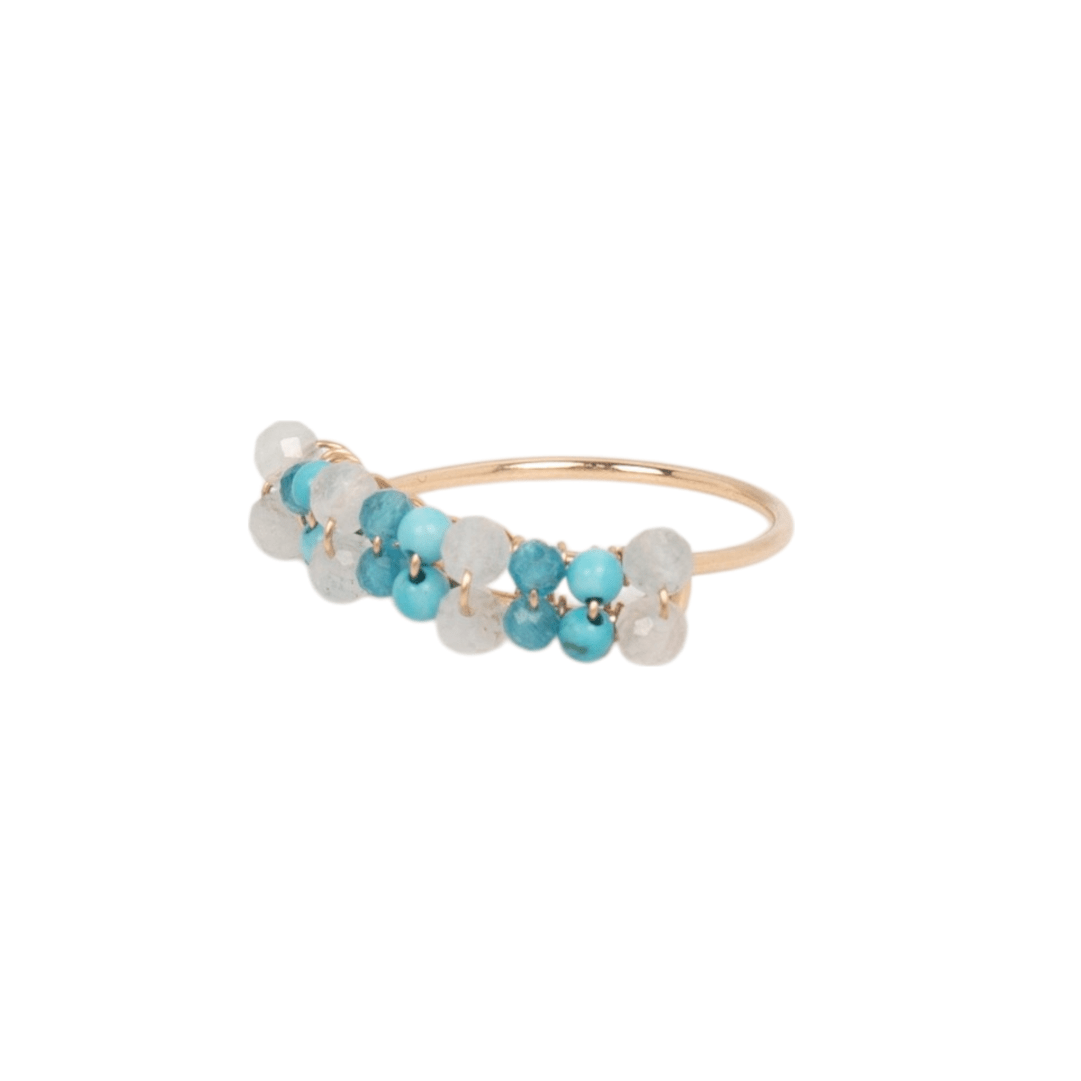 Cleopatra Ring #1 (20mm) - Apatite, Amazonite & Turquoise Rings TARBAY