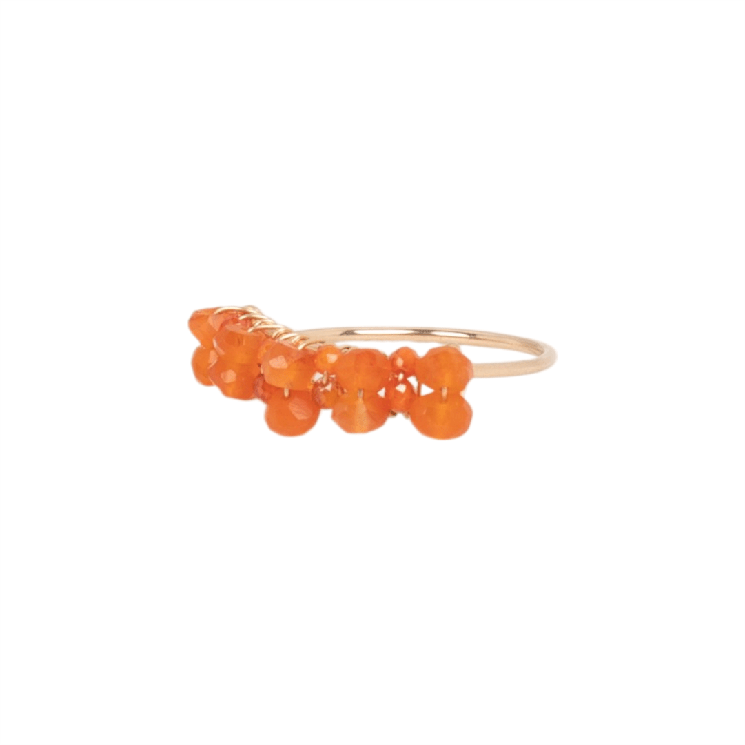 Cleopatra Ring #1 (20mm) - Carnelian & Sun Stone Rings TARBAY