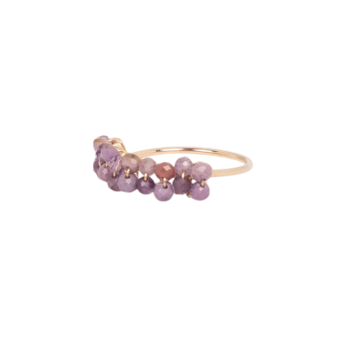 Cleopatra Ring #1 (20mm) - Amethyst & Lepidolite Rings TARBAY