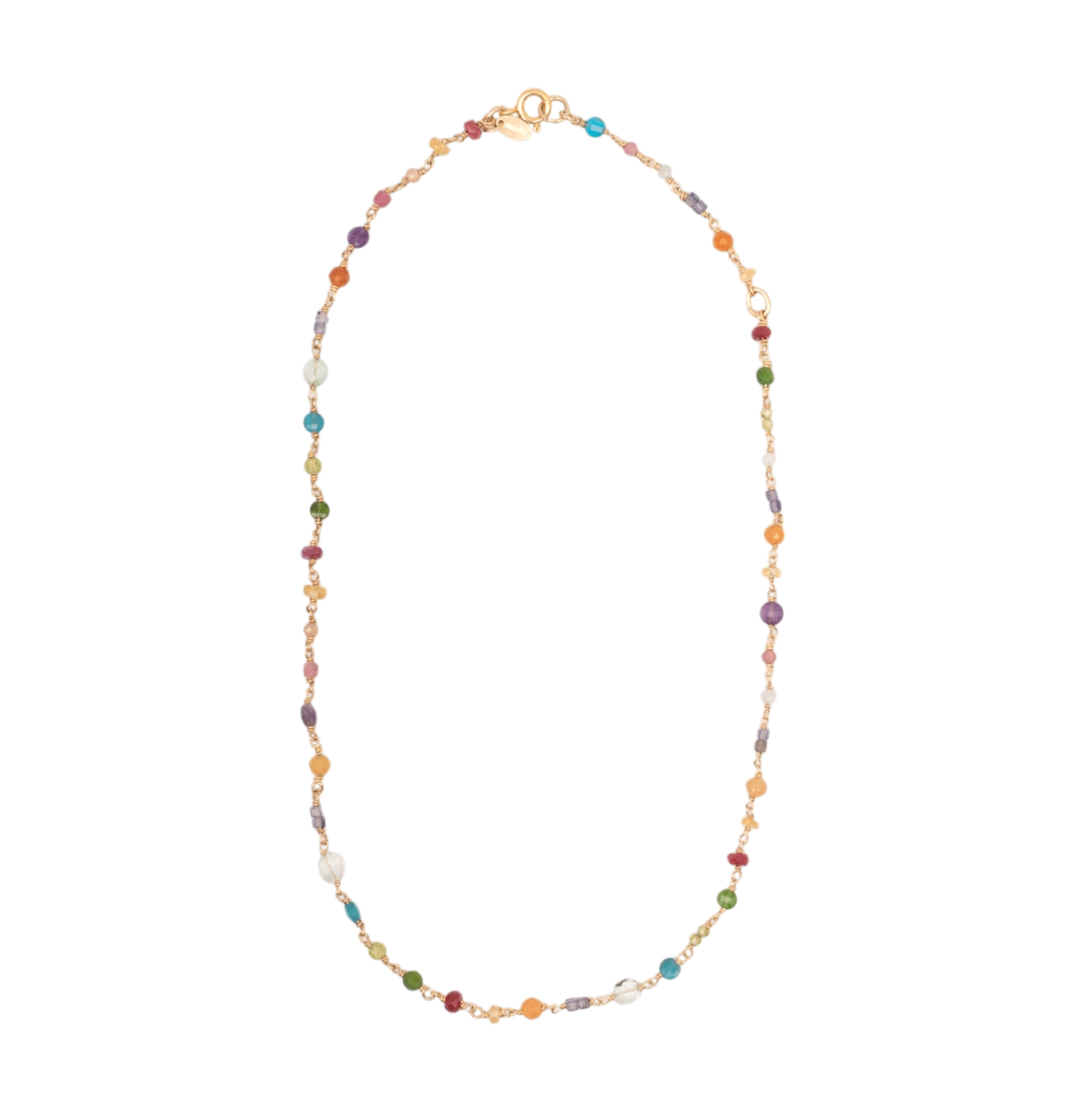 Carolita Necklace #2 - Multicolor Mix Gems Necklaces TARBAY
