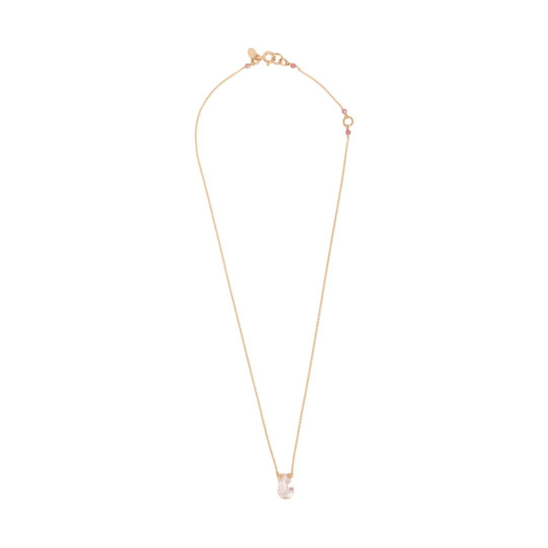 Gema Necklace #4 (10mm) - Rose Quartz & Tourmaline Necklaces TARBAY