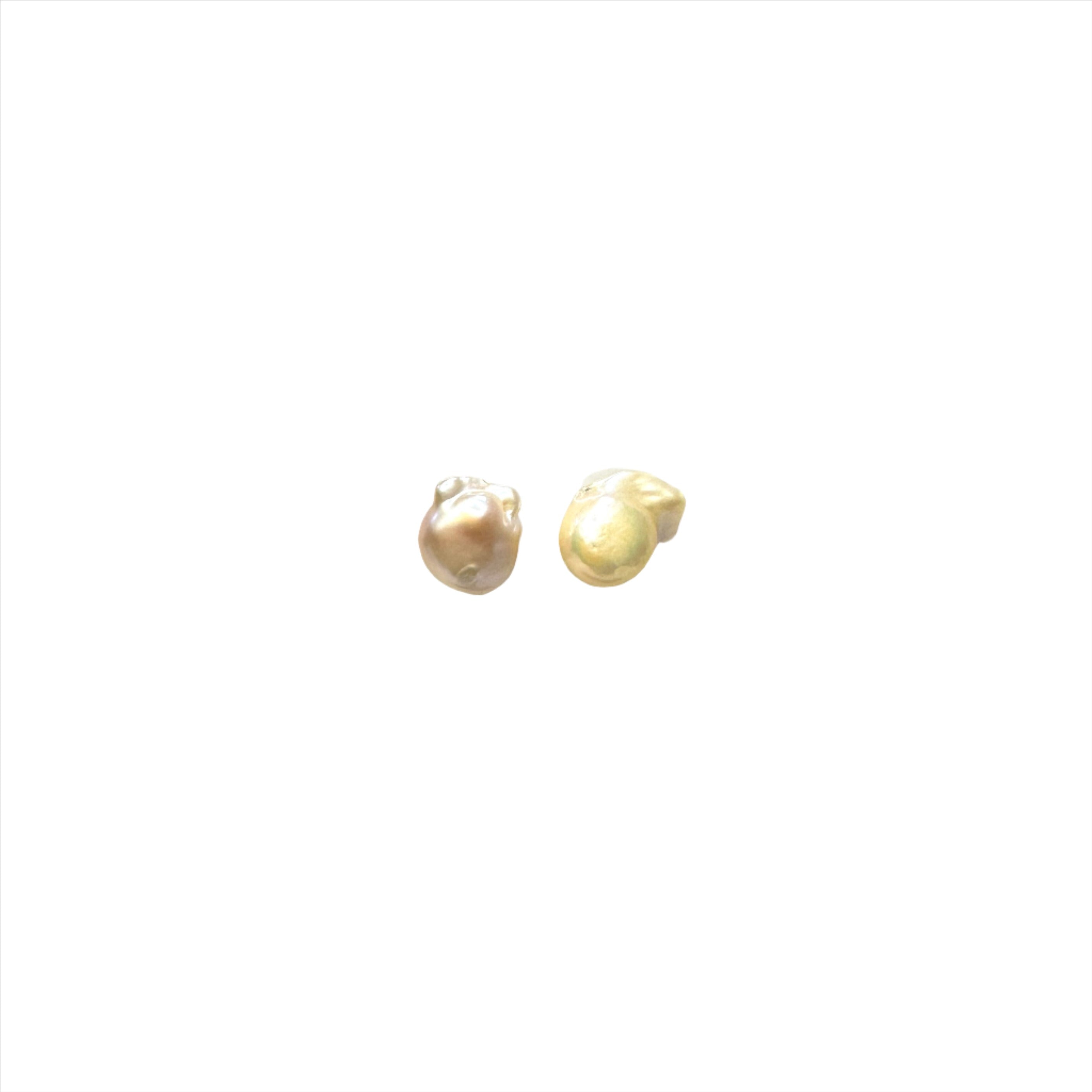 Barroca Earrings #1 (19-20mm) - Salmon Pearl Earrings TARBAY
