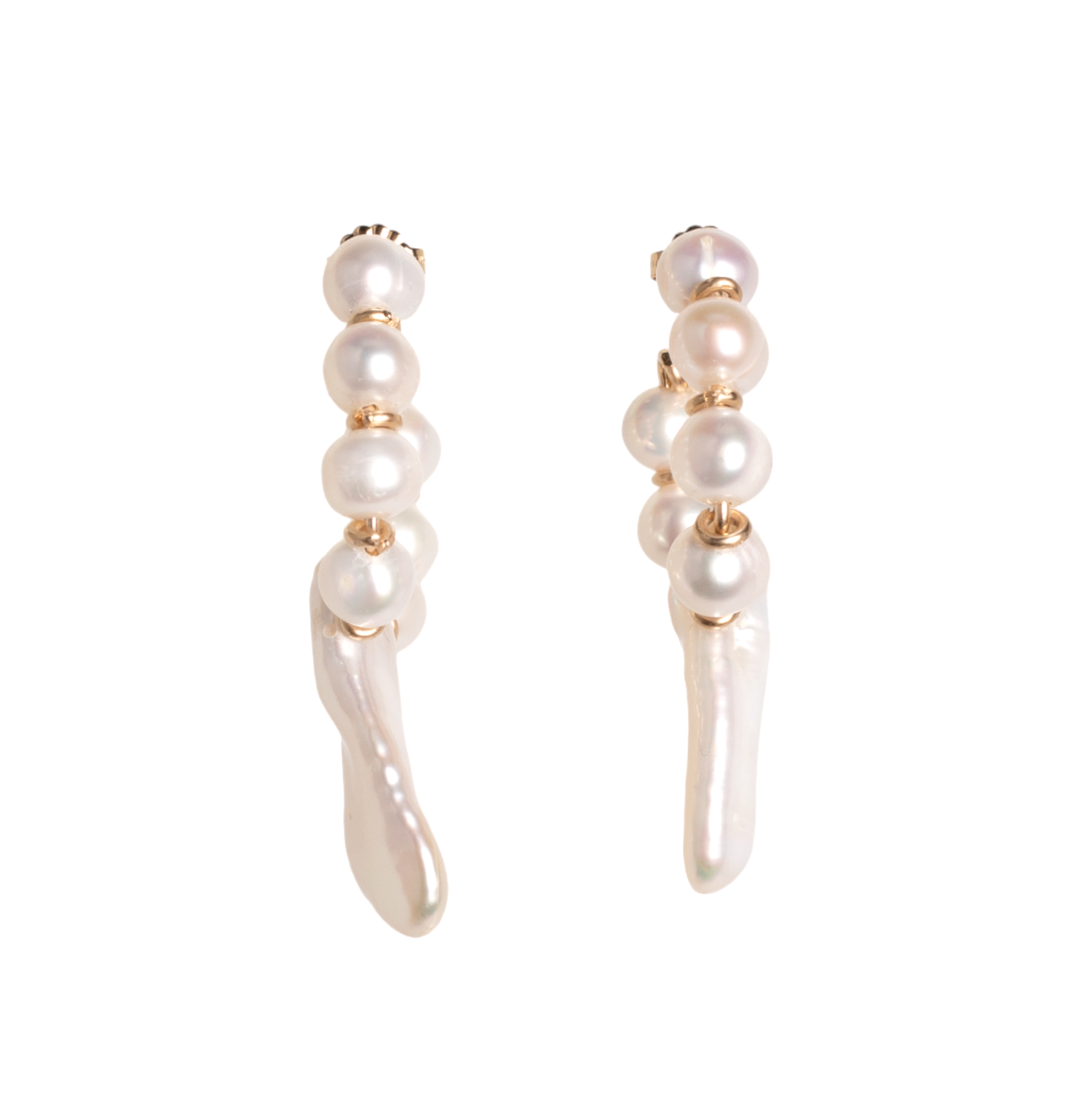Estela Hoop Earrings #4 (45mm) - Pearl Earrings TARBAY   