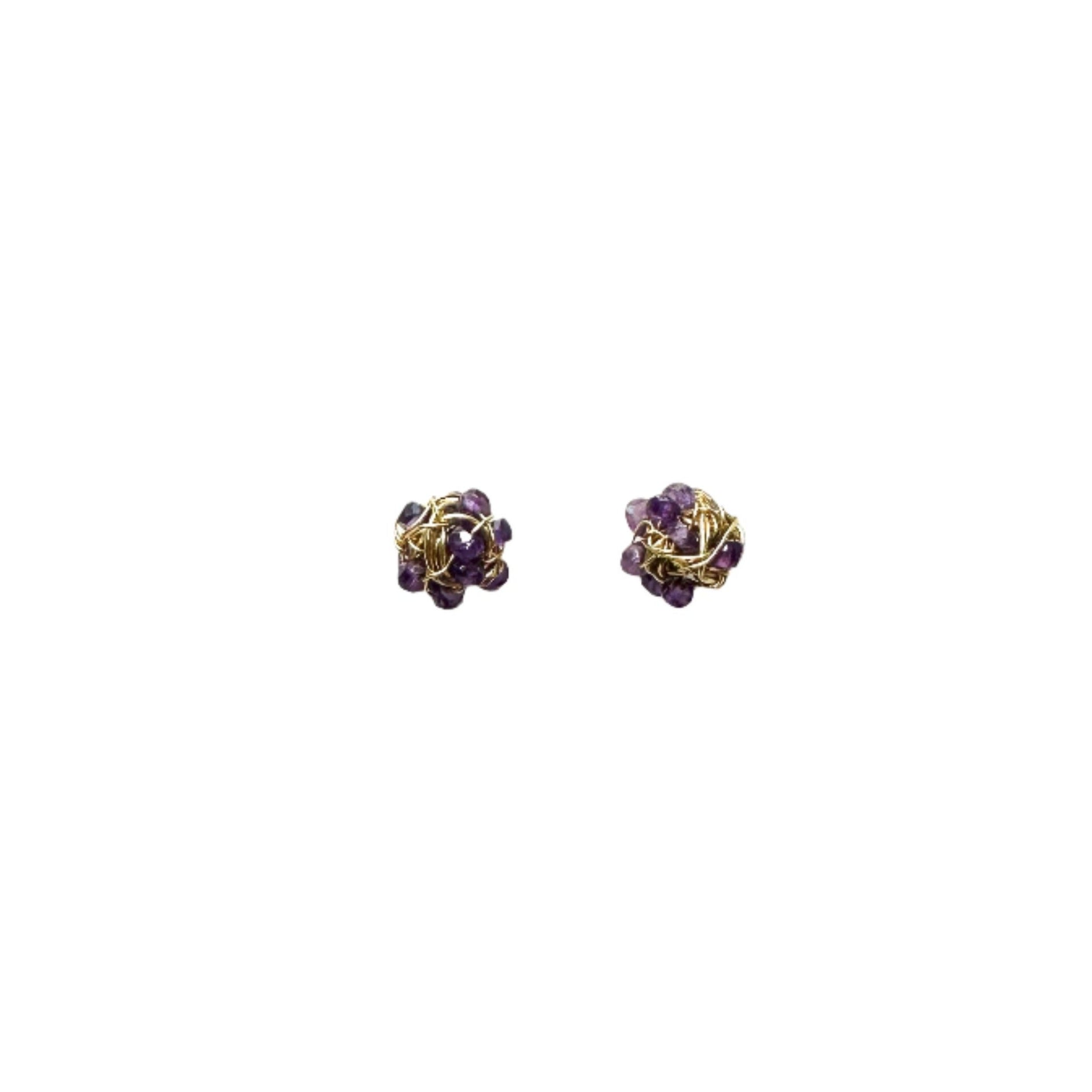 Clementina Stud Earrings #1 (9mm) - Sapphire, Tanzanite, Apatite, Sodalite, Amethyst Earrings TARBAY