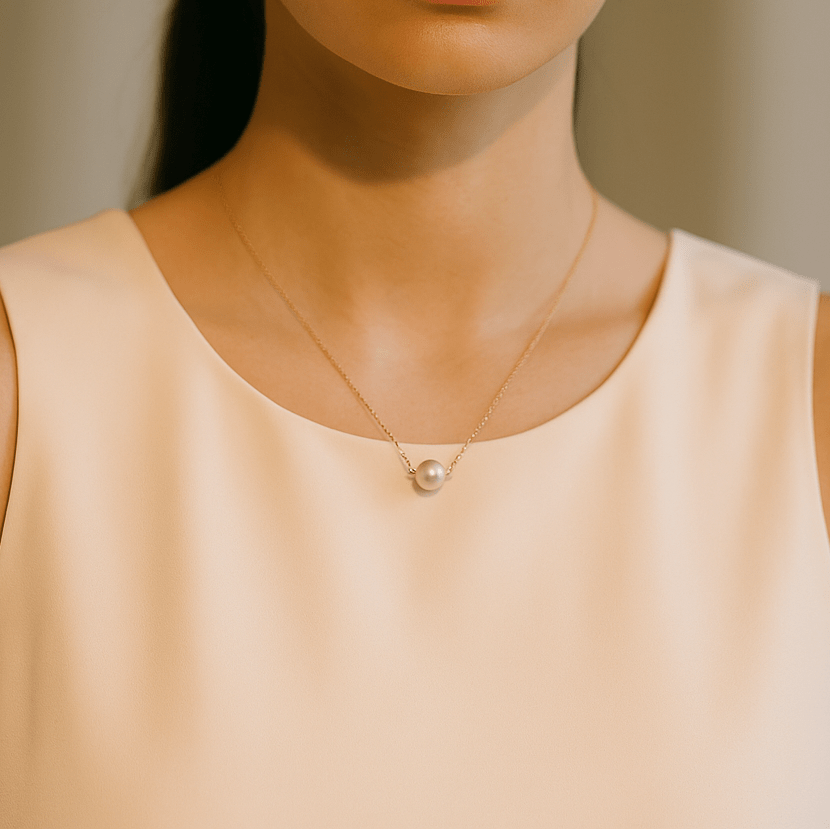 Single Pearl Necklace (8mm) Necklaces CLASICOS