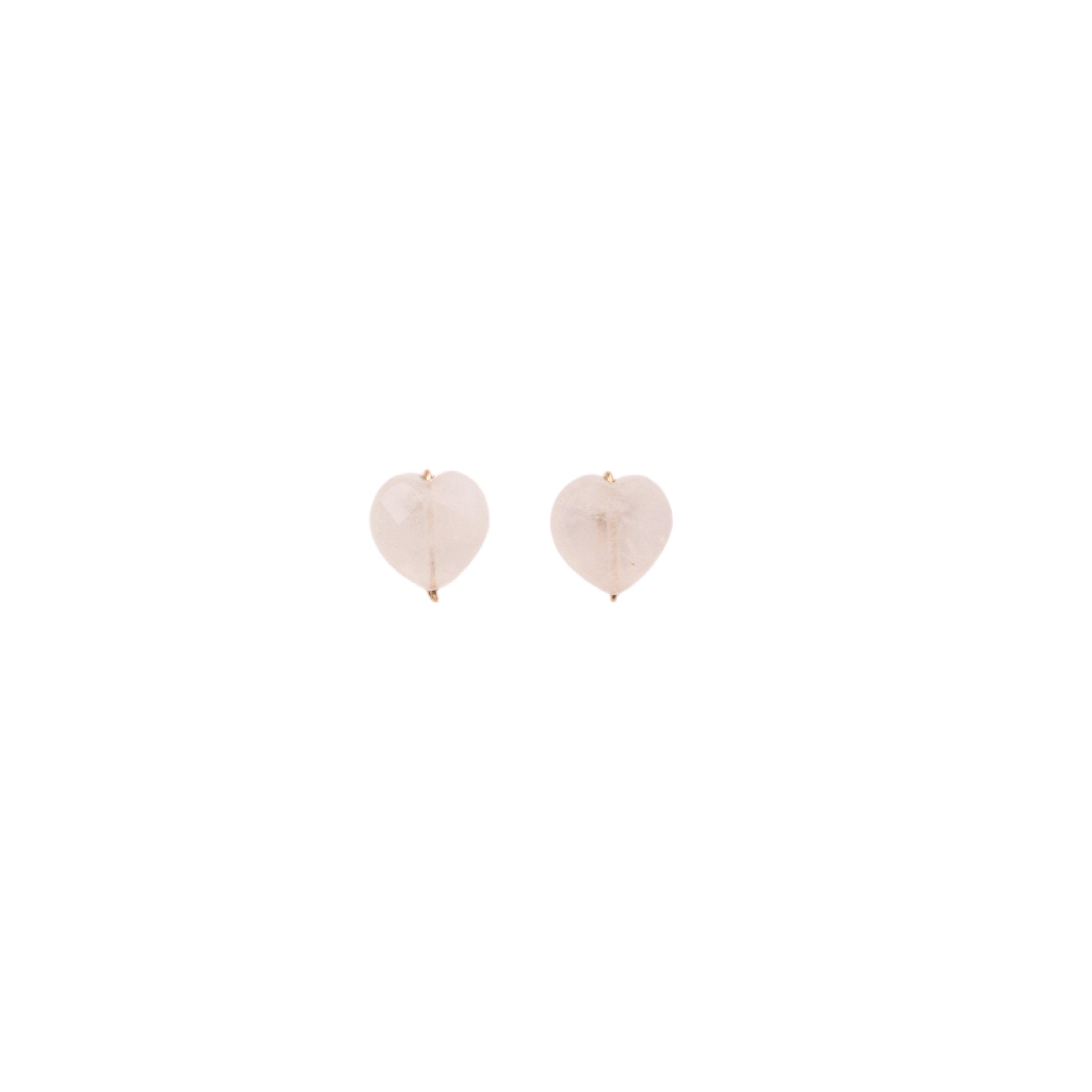 Idyll Earrings #1 (12mm) - Rose Quartz Earrings TARBAY