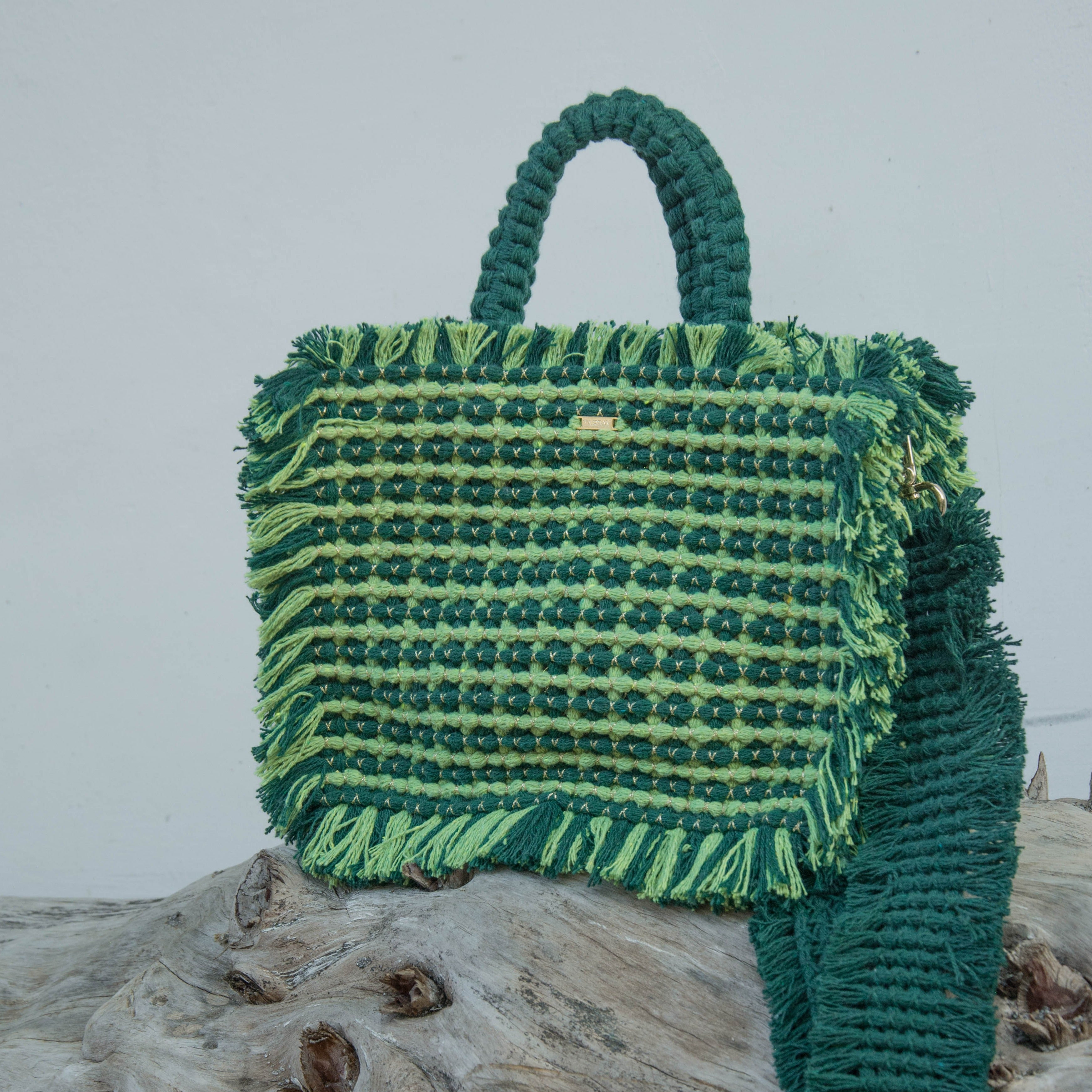 Gossypium Tote Bag Medium - Mix Verdes Totes TARBAY