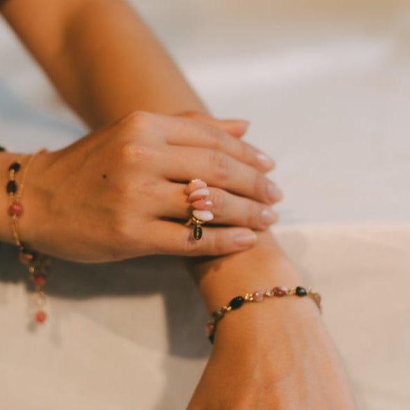 Rosalia Ring #1 - Rose Opal & 14K Gold-Filled Rings TARBAY