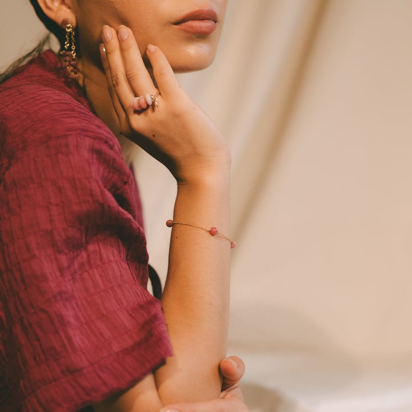 Laura Bracelet #2 - Rhodonite & 14K Gold-Filled Bracelets FW25