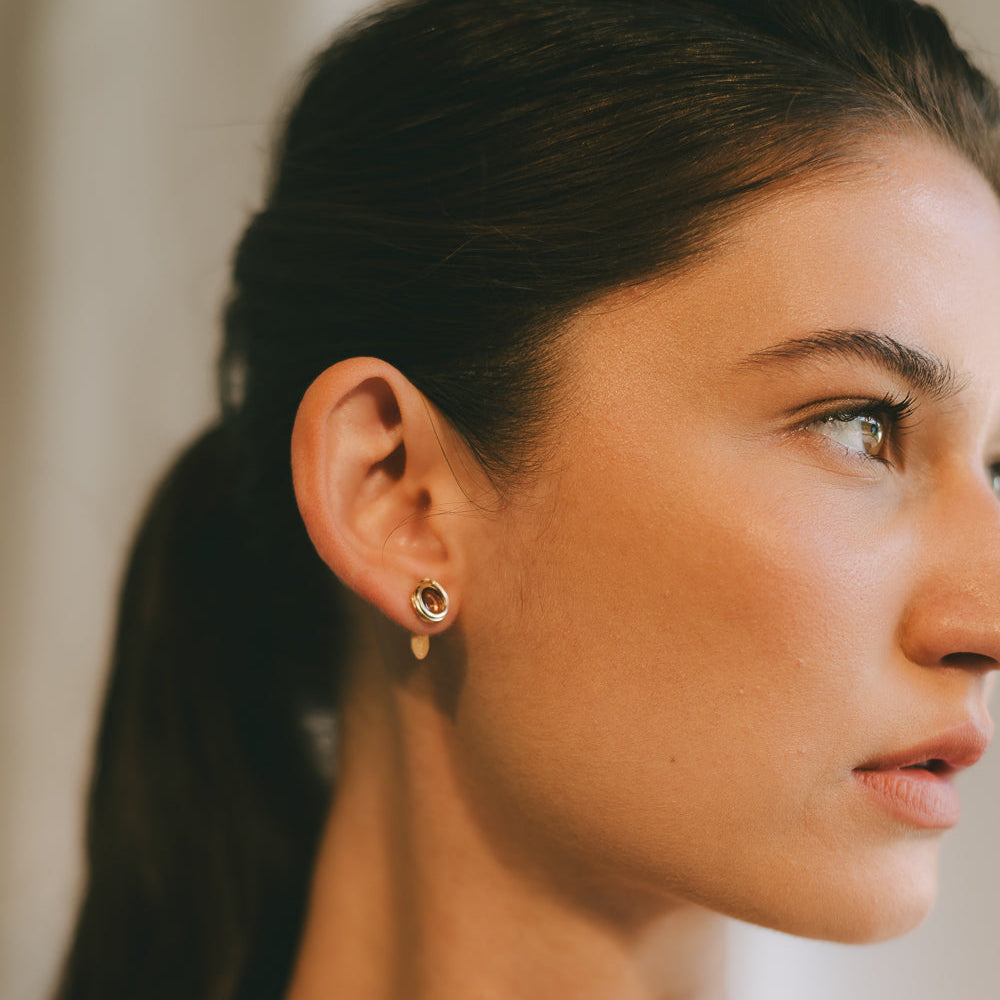 Carmencita Earrings #2 (10mm) - Tourmaline & 14K Gold-Filled