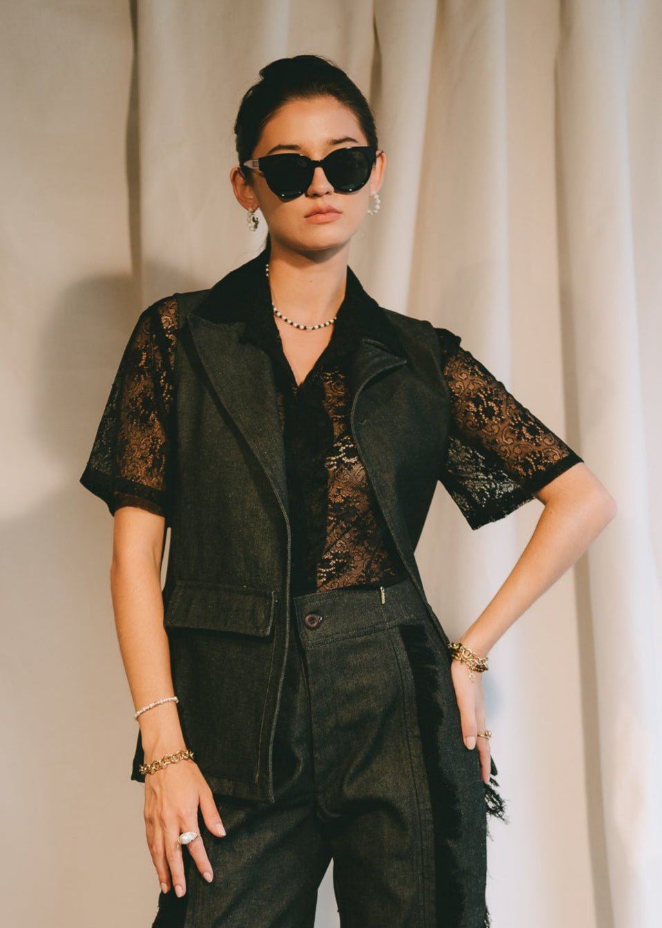 Felicia Vest - Nero Vests FW25