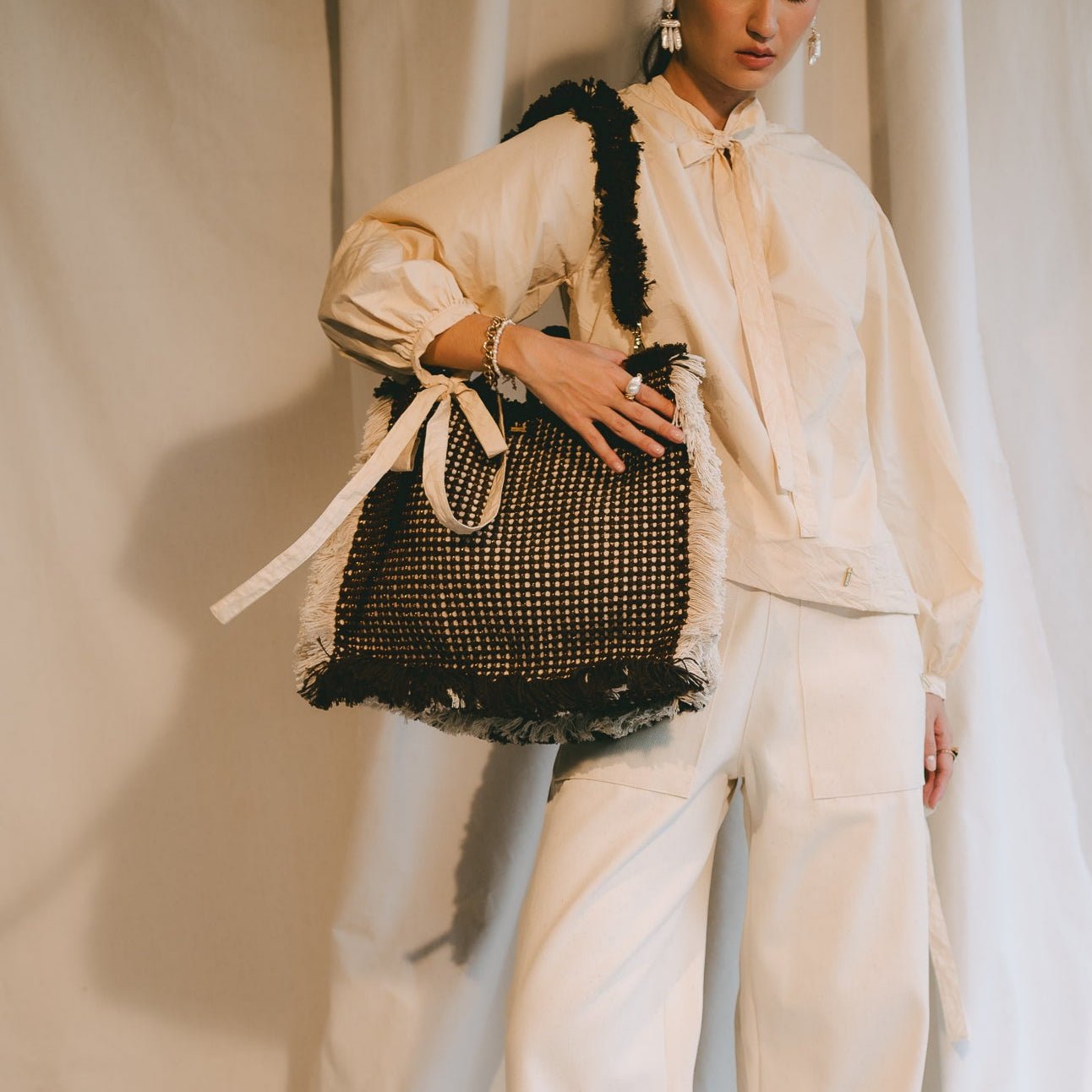 Gosssypium Tote Bag Large - Cioccolato & Buttercream Hand & Crossbody Bags FW25