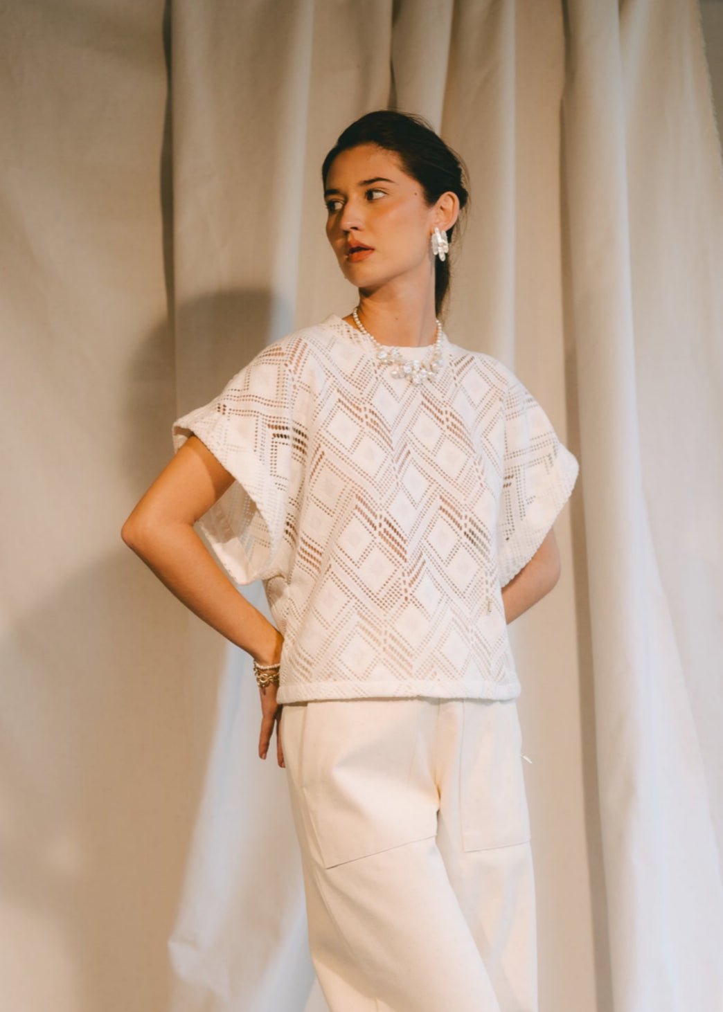 Gertrudis Top - White Tops FW25