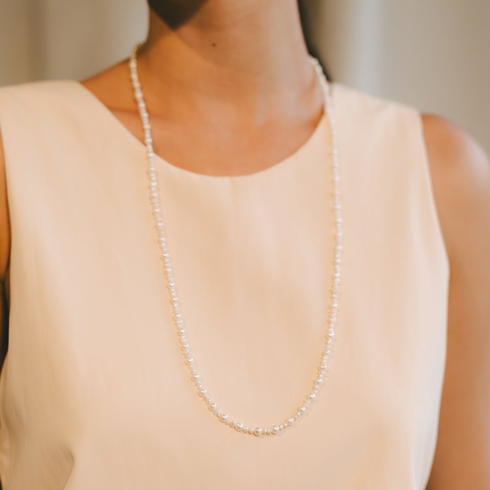 Mantuana Necklace #2 - White Pearl & 14K Gold-Filled Necklaces FW25