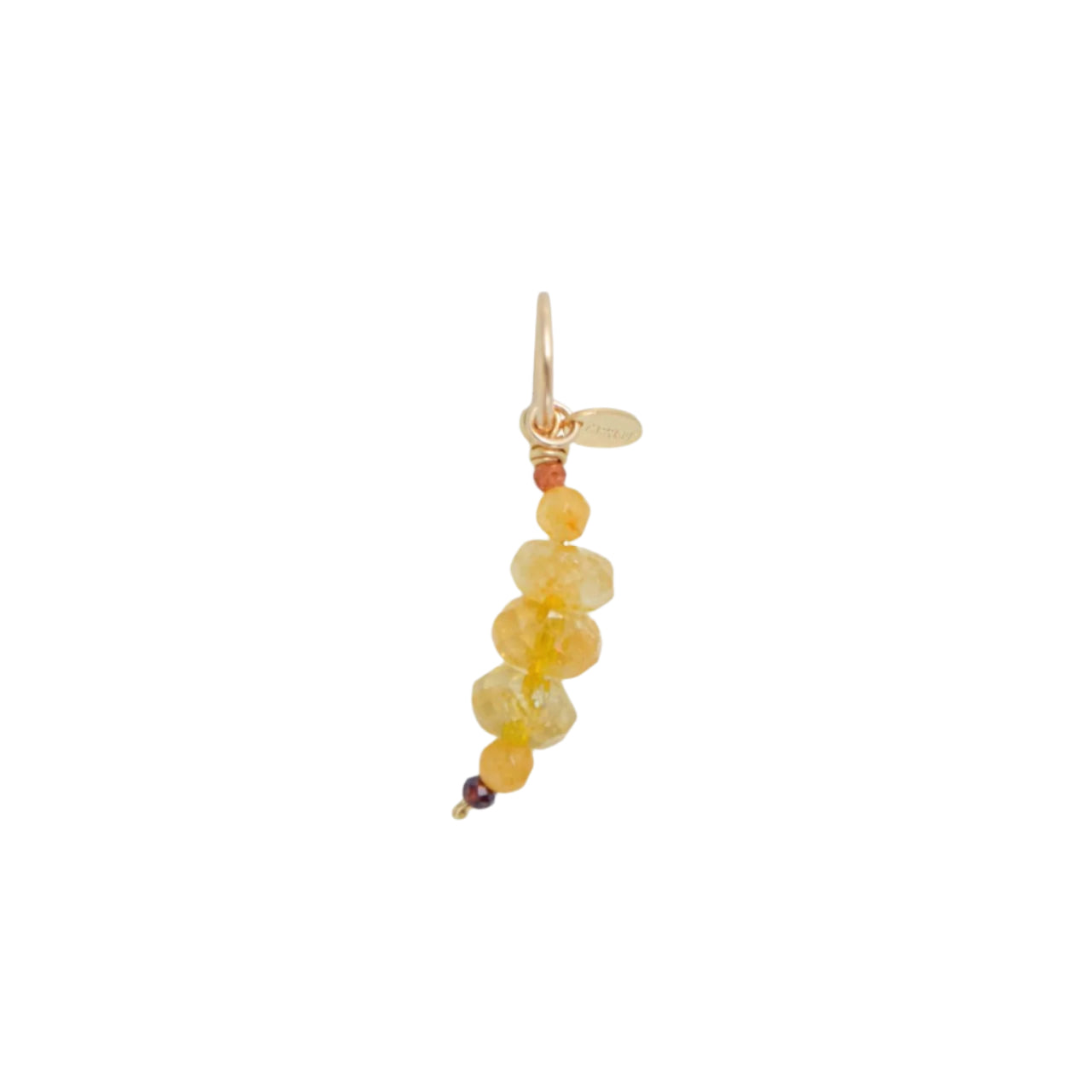 Cambur Charm #2 (30mm) - Yellow Aventurine & Garnet Charms TARBAY
