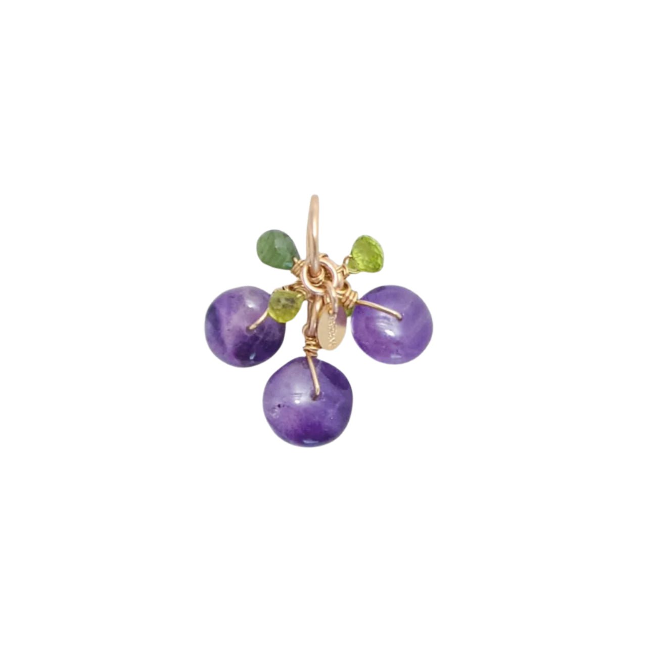 Uva Charm #6 (30mm) - Amethyst, Peridot & Tsavorite Charms TARBAY