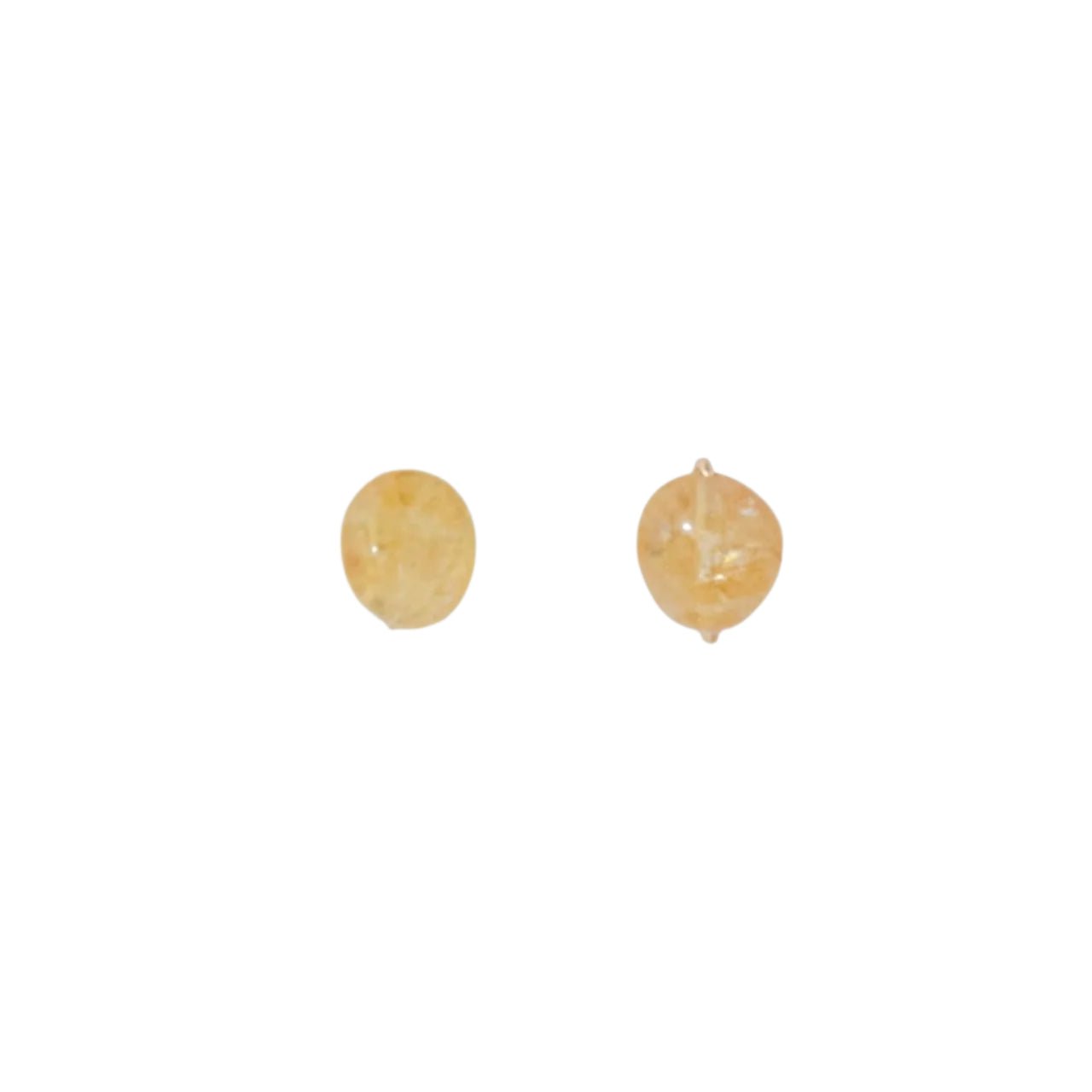 Solitario Earrings #1 (12mm) - Citrine Earrings TARBAY