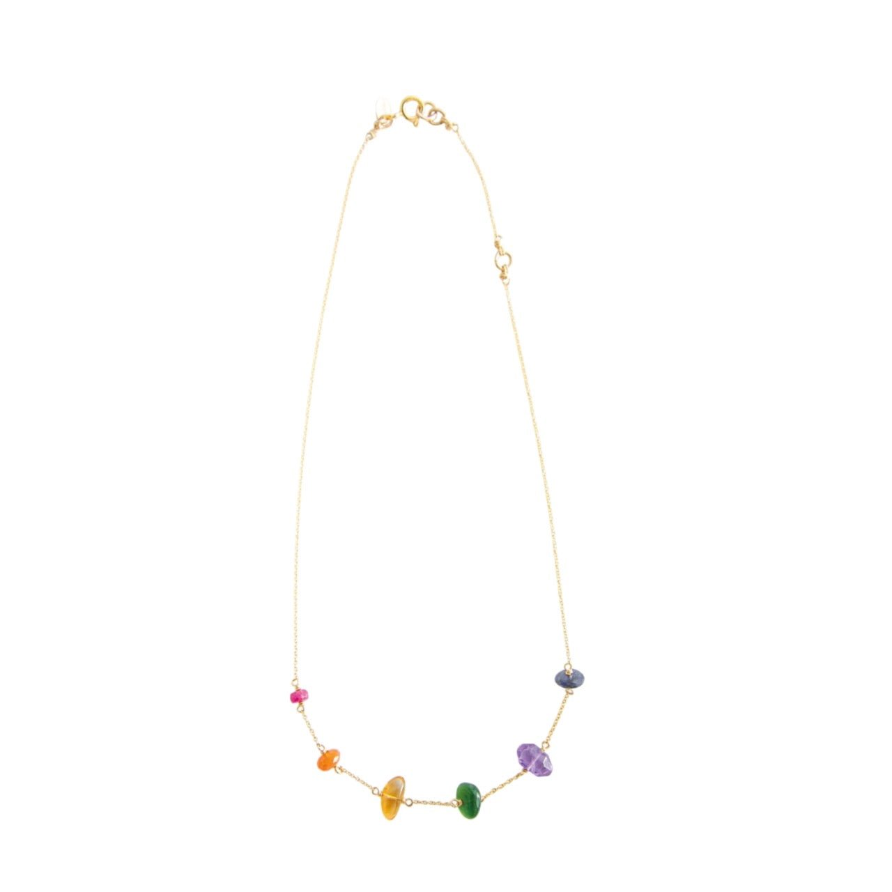 Infinity Necklace - Iolite, Ruby, Amethyst, Carnelian, Citrine & Jade Necklaces TARBAY