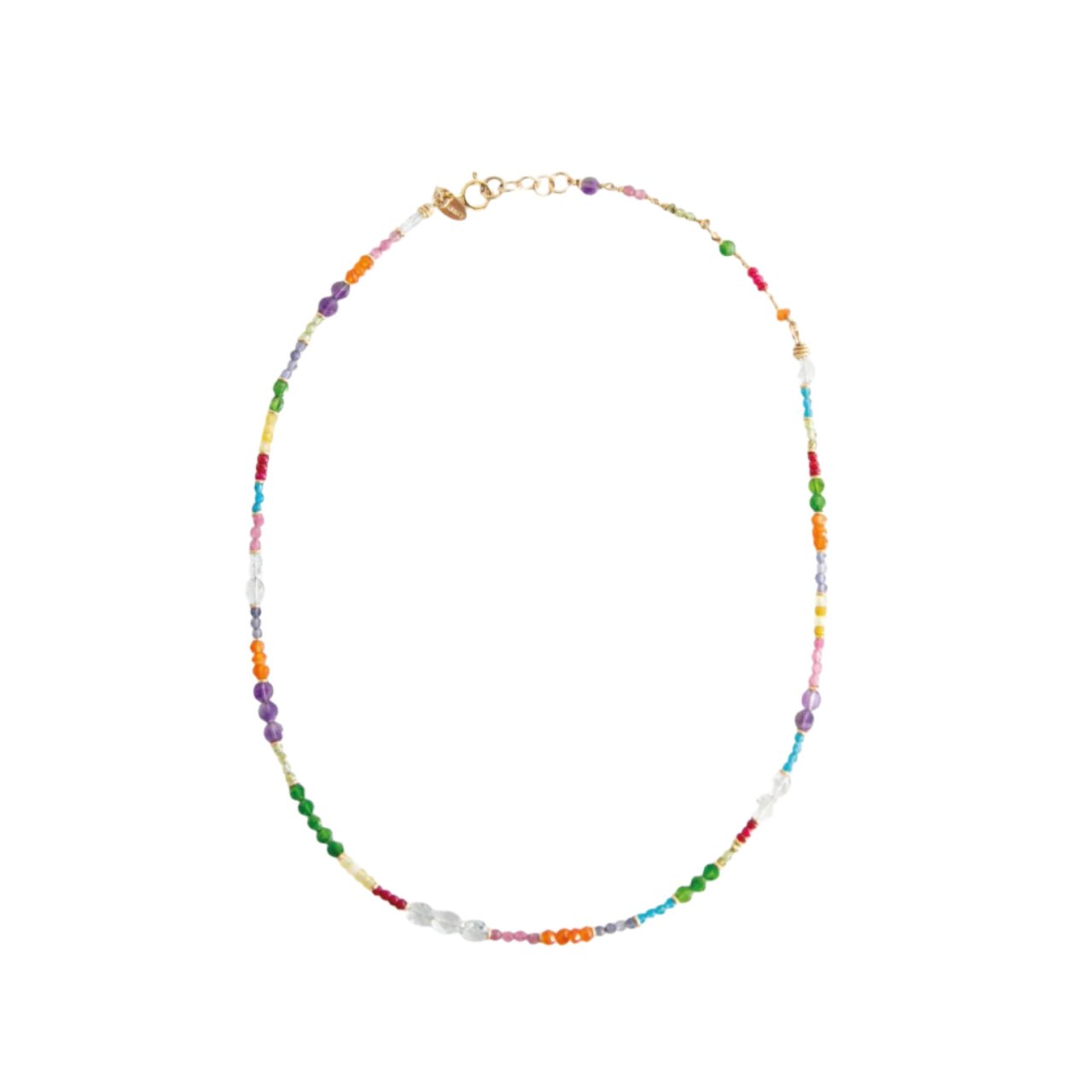 Delizia Necklace #1 - Multicolor Mix Gems Necklaces TARBAY