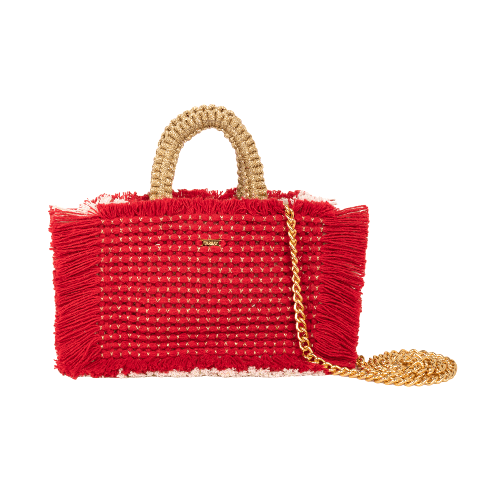 Gossypium Tote Small #2 - Red & Buttercream Shoulder & Crossbody Bags TARBAY