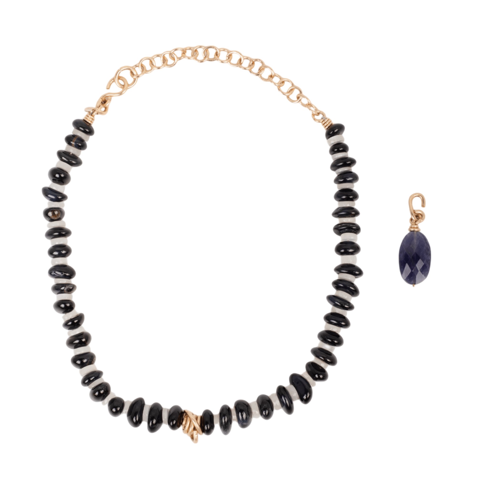 Marejada Necklace #2 (45cm) - Moon Stone & Tiger Eye Necklaces TARBAY