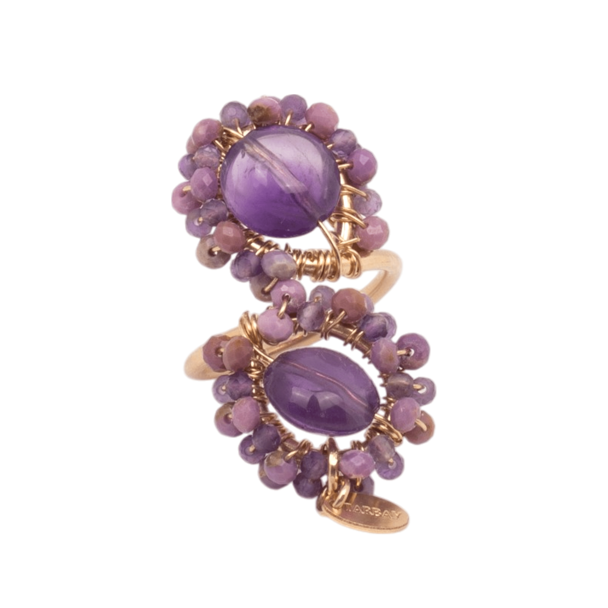 Graine Adjustable Ring #1 (35mm) - Amethyst & Lepidolite Rings TARBAY