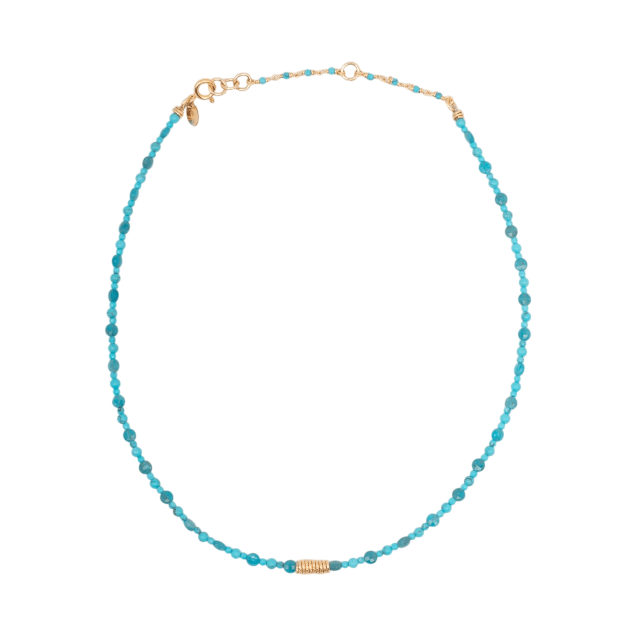 Diana Necklace #1 - Turquoise, Apatite & 14K Gold-Filled Necklaces TARBAY