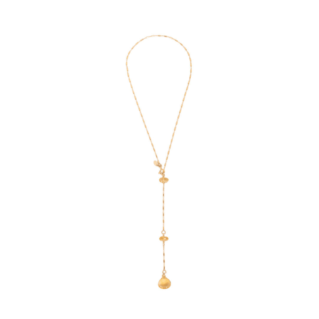 Gema Pendulum Necklace #1 - Citrine & 14K Gold-Filled Necklaces TARBAY