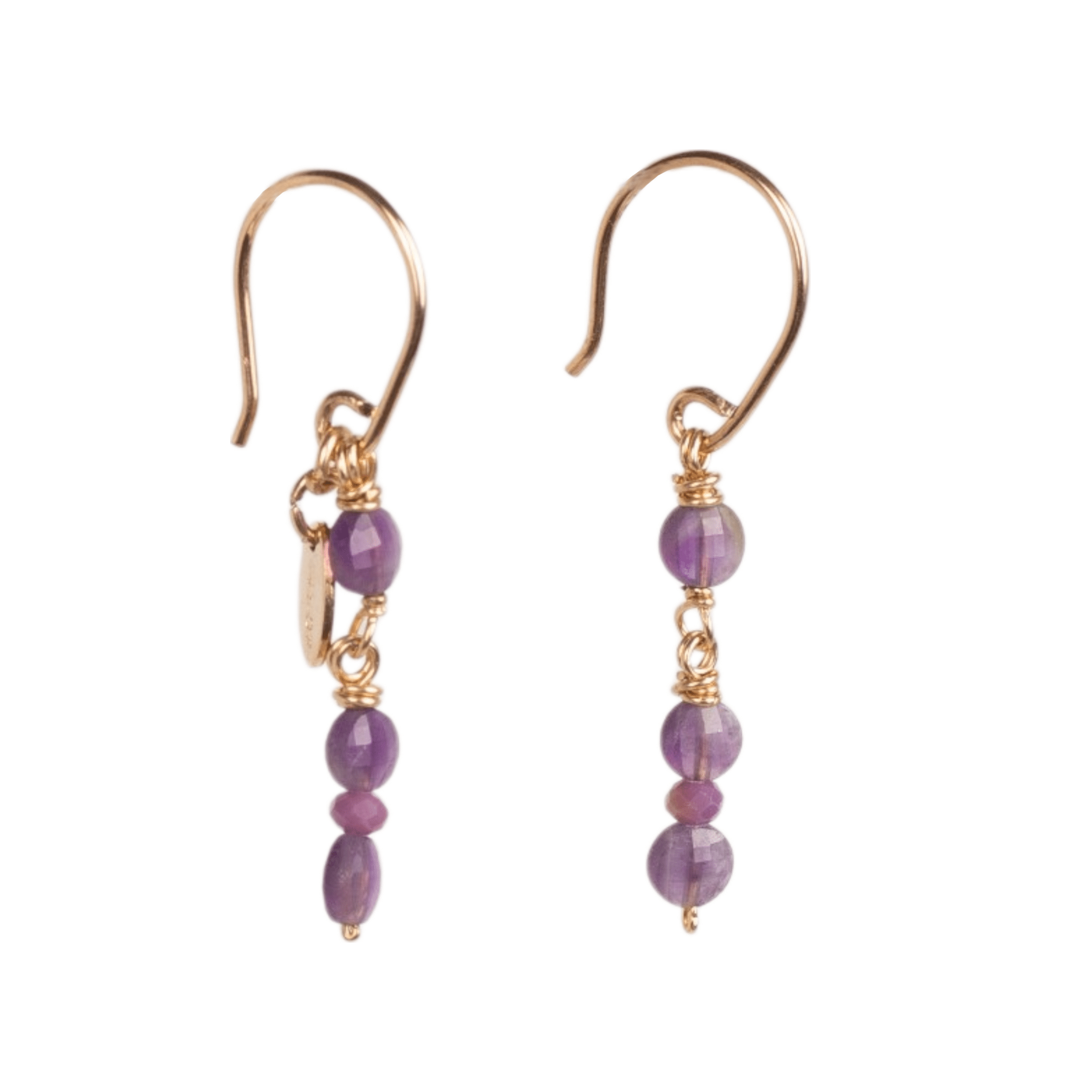 Miranda Earrings #1 - Amethyst & Lepidolite Earrings TARBAY