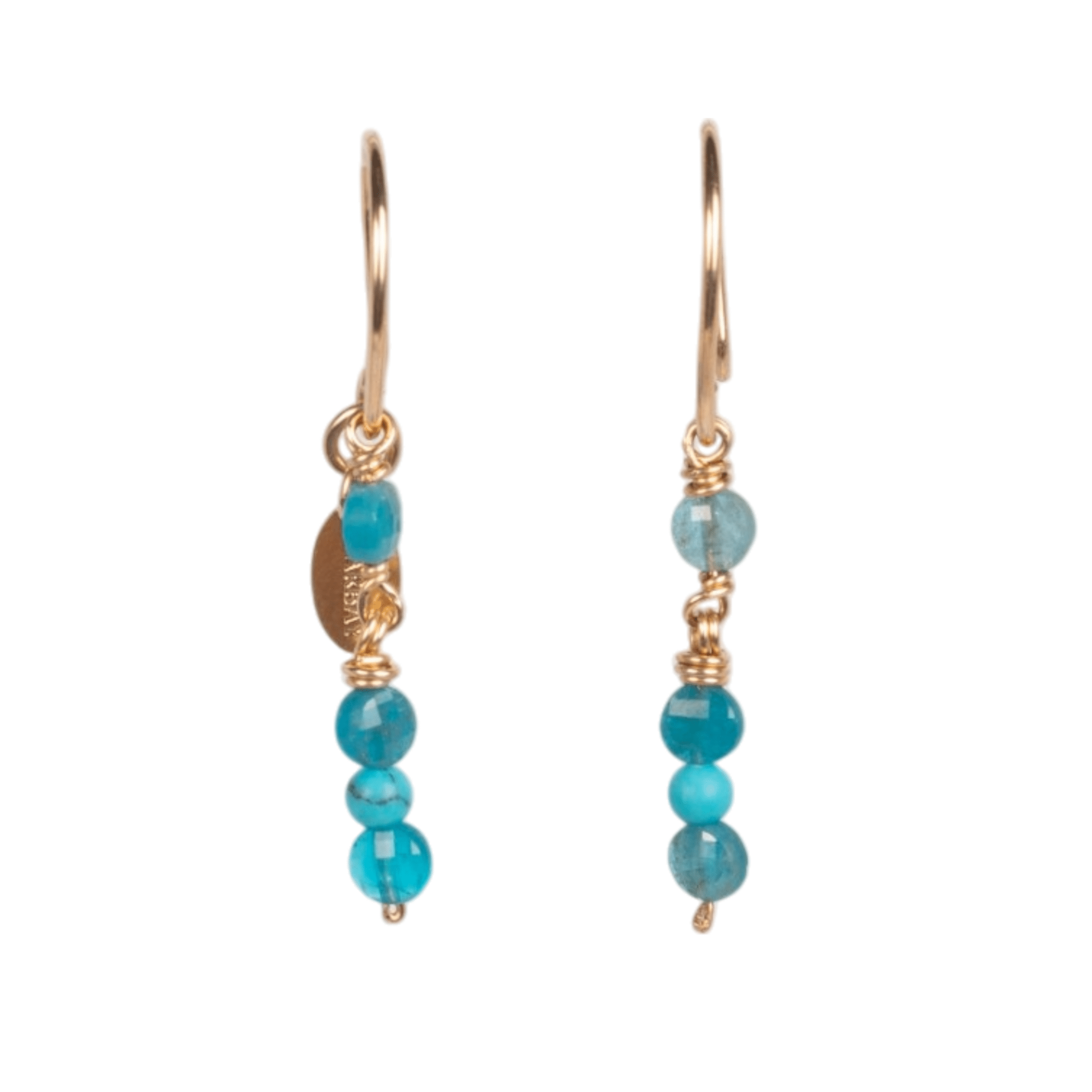 Miranda Earrings #1 - Apatite & Turquoise Earrings TARBAY
