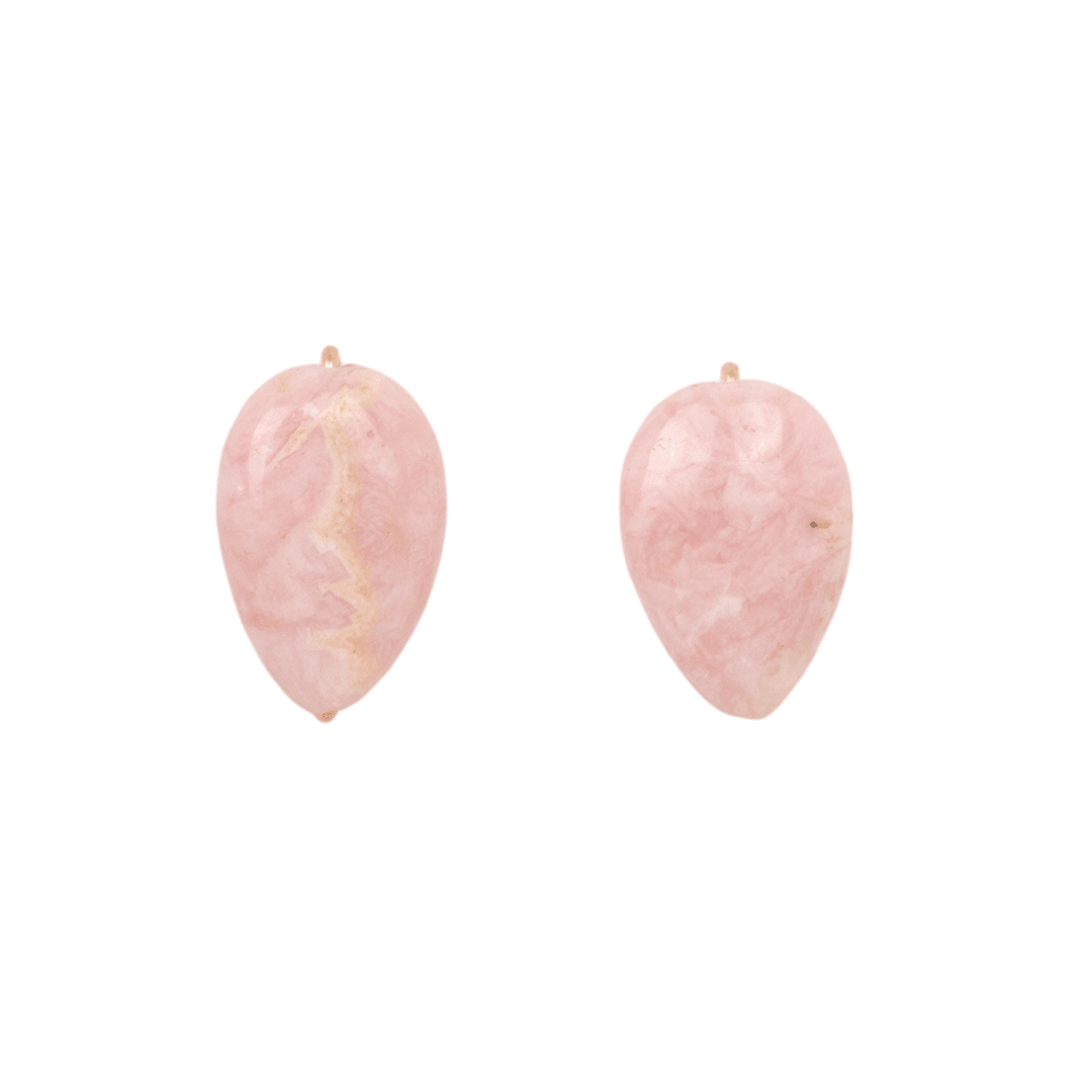 Solitario Earrings #1 (14mm) - Rhodochrosite Earrings TARBAY