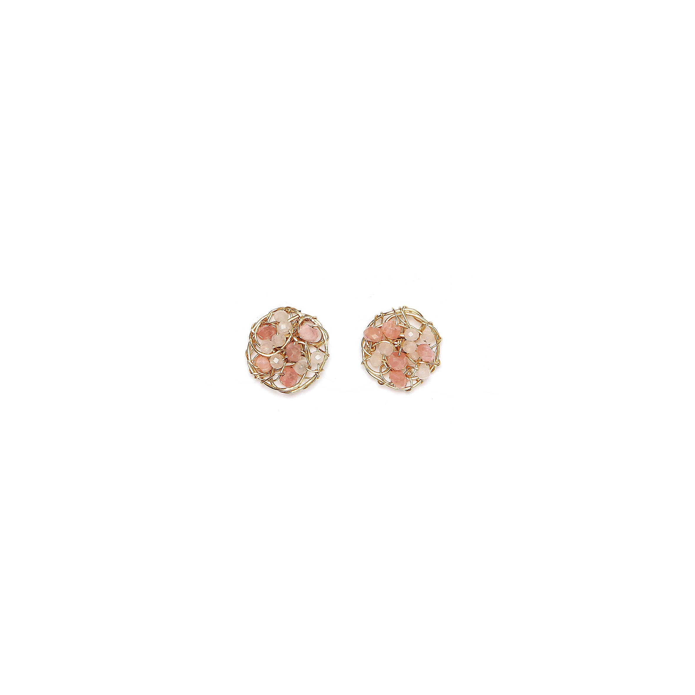 Aura Earrings #1 (10mm) - Rose Mix Gems Earrings TARBAY