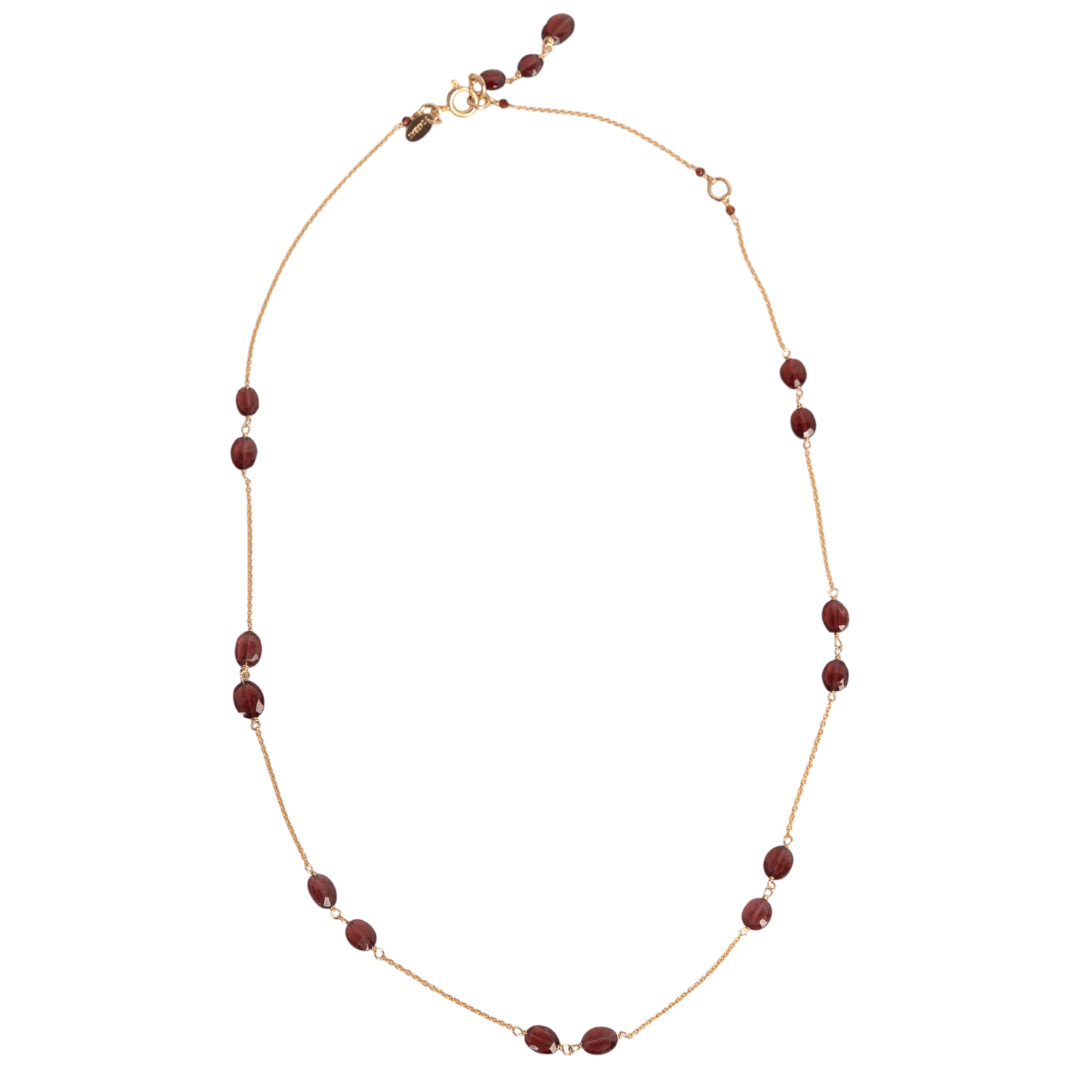 Laura Necklace #1 - Garnet & 14K Gold-Filled Necklaces FW25
