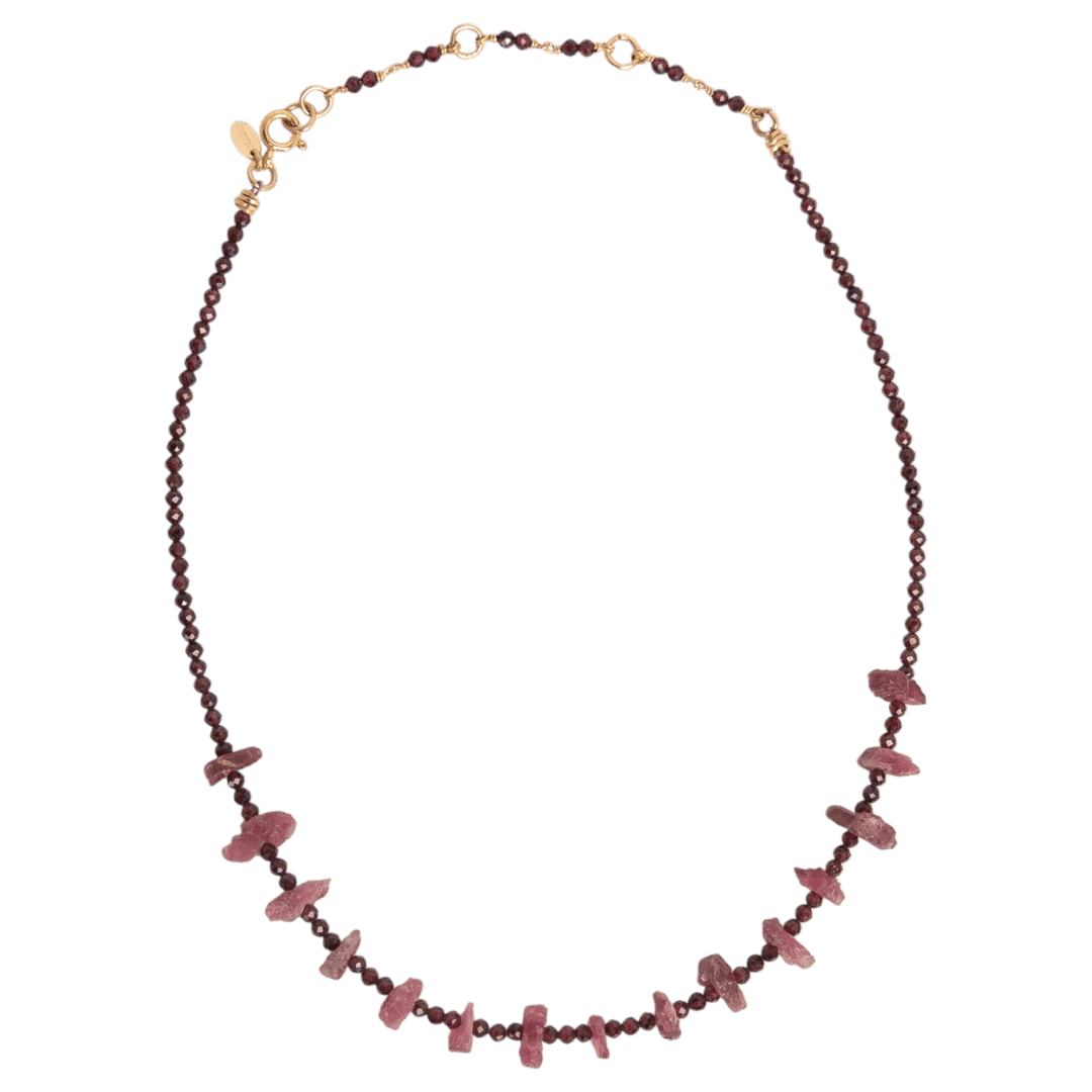 Andrea Necklace #1 - Garnet, Tourmaline & 14K Gold-Filled Necklaces FW25