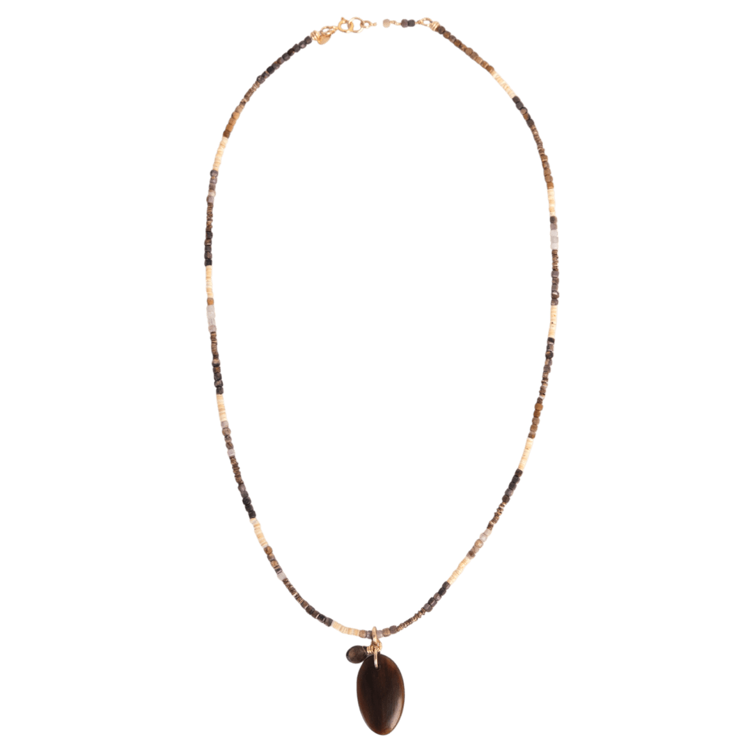 Panela Necklace #1 - Quartz, Seashell & 14K Gold-Filled Necklaces FW25