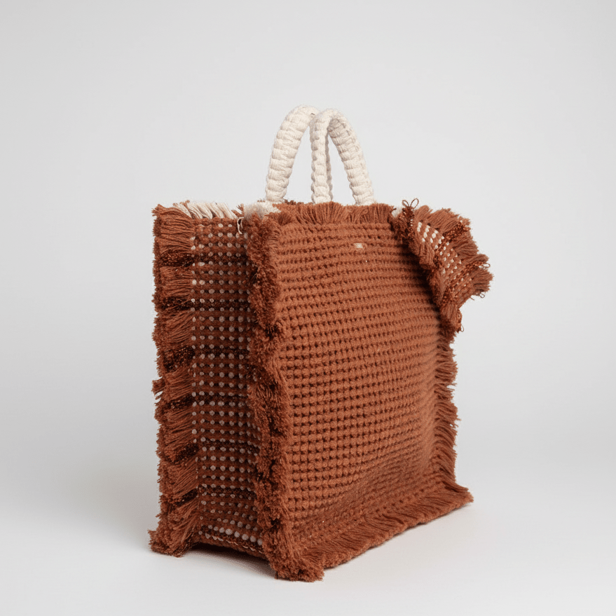 Gossypium Tote Bag Large - Caramel & Buttercream Hand & Crossbody Bags FW25