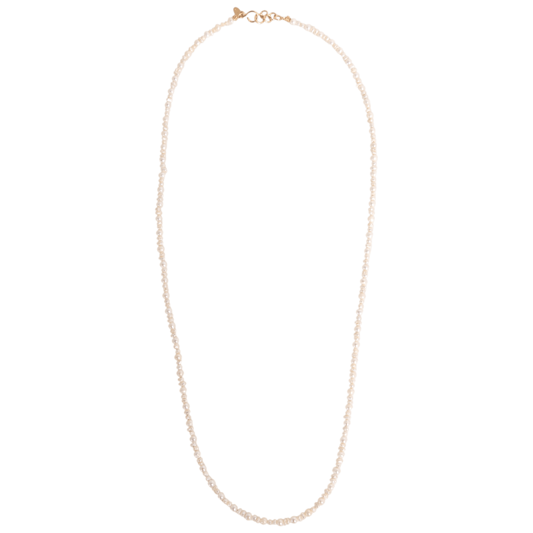 Mantuana Necklace #2 - White Pearl & 14K Gold-Filled Necklaces FW25