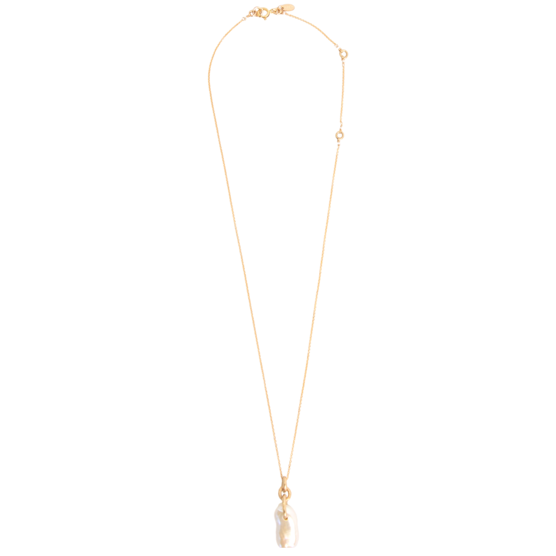 Keshi Necklace #5 - White Pearl & 14K Gold-Filled Necklaces FW25