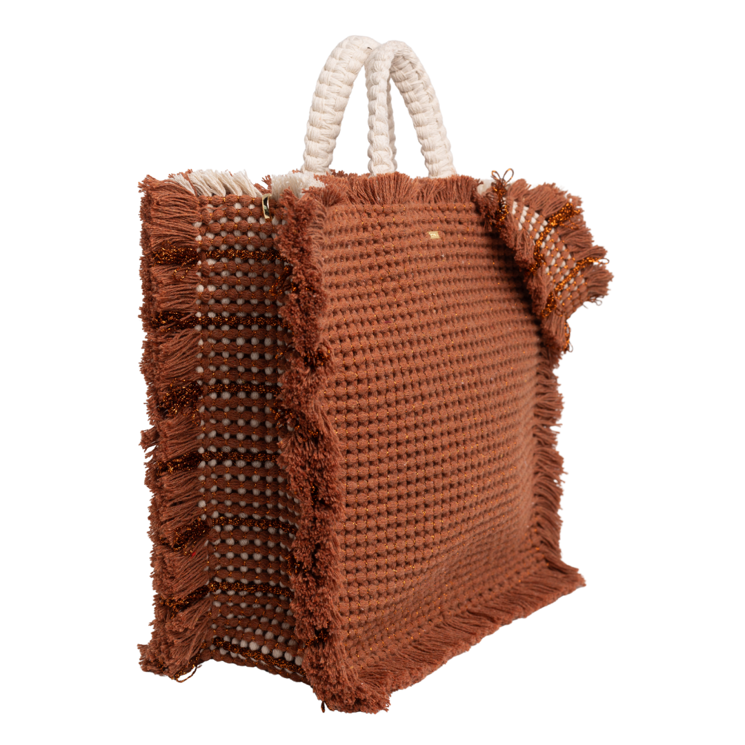 Gosssypium Tote Bag Large - Caramel & Buttercream