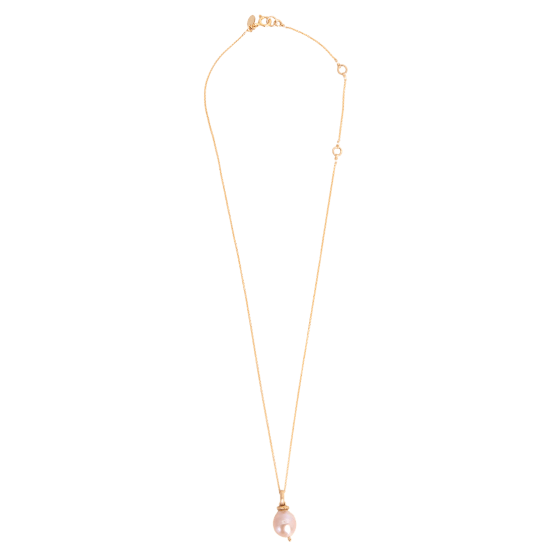 Barroca Necklace #5 - Salmon Pearl & 14K Gold-Filled Necklaces FW25