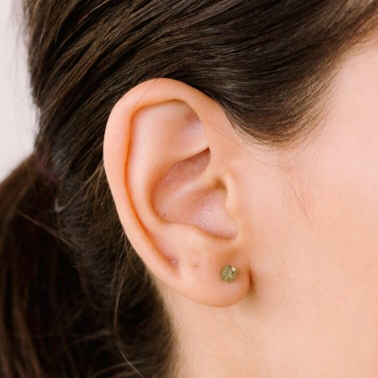 Solitario Earrings #2 (5mm) - Apatite Earrings TARBAY