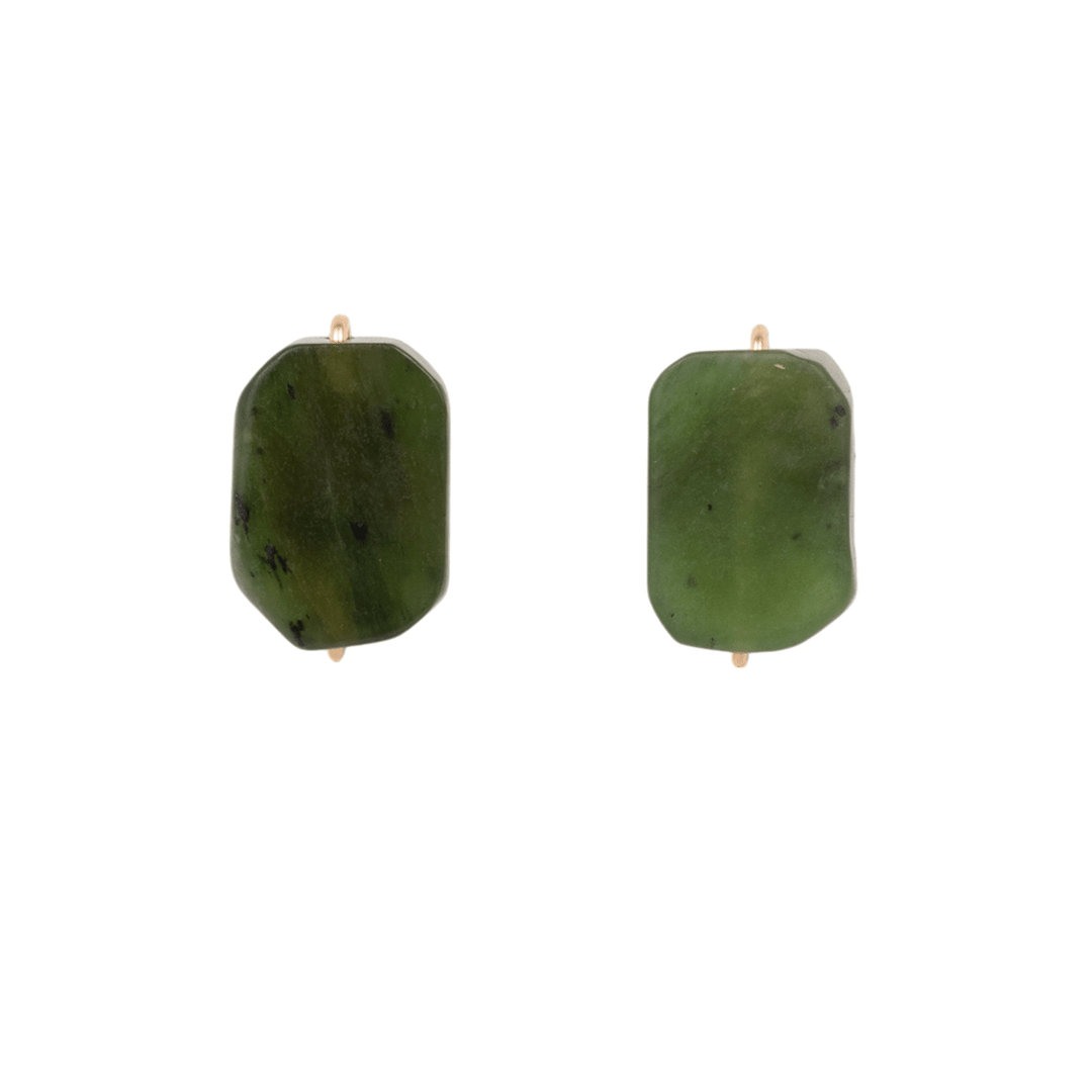 Solitario Earrings #1 (16mm) - Jade Earrings TARBAY