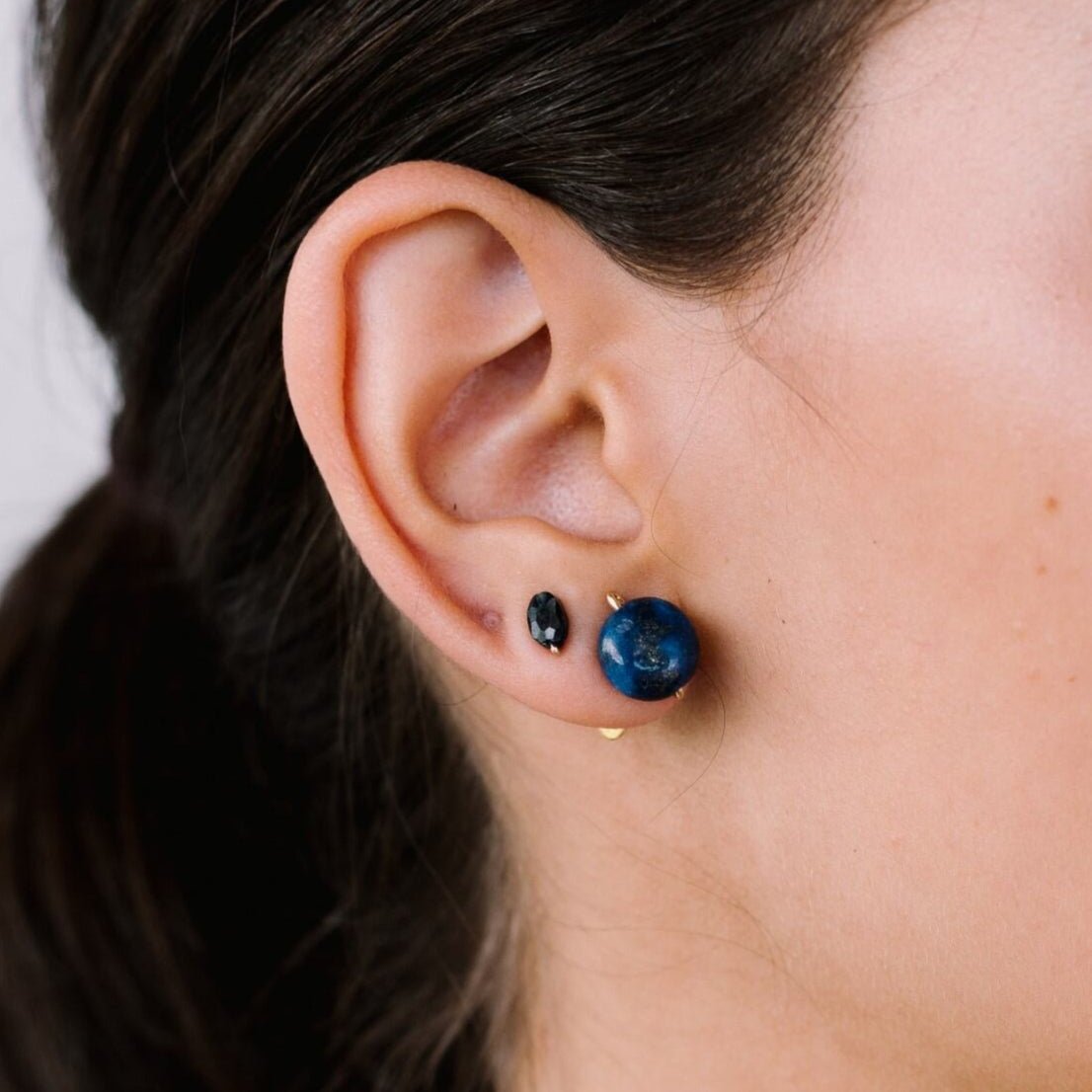 Solitario Earrings #3 (12mm) - Lapislazuli Earrings TARBAY