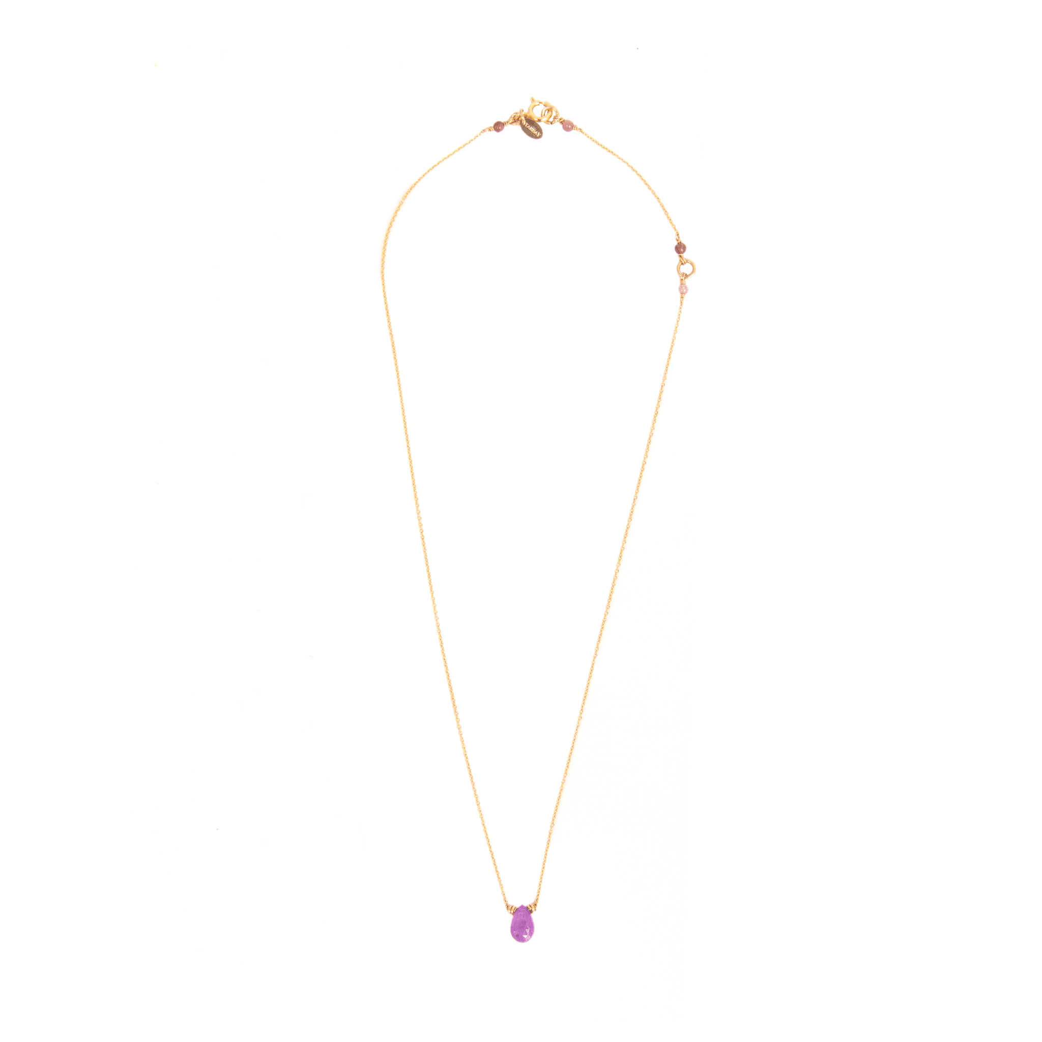 Gem Pendant Necklace (10mm) - Amethyst Charms TARBAY