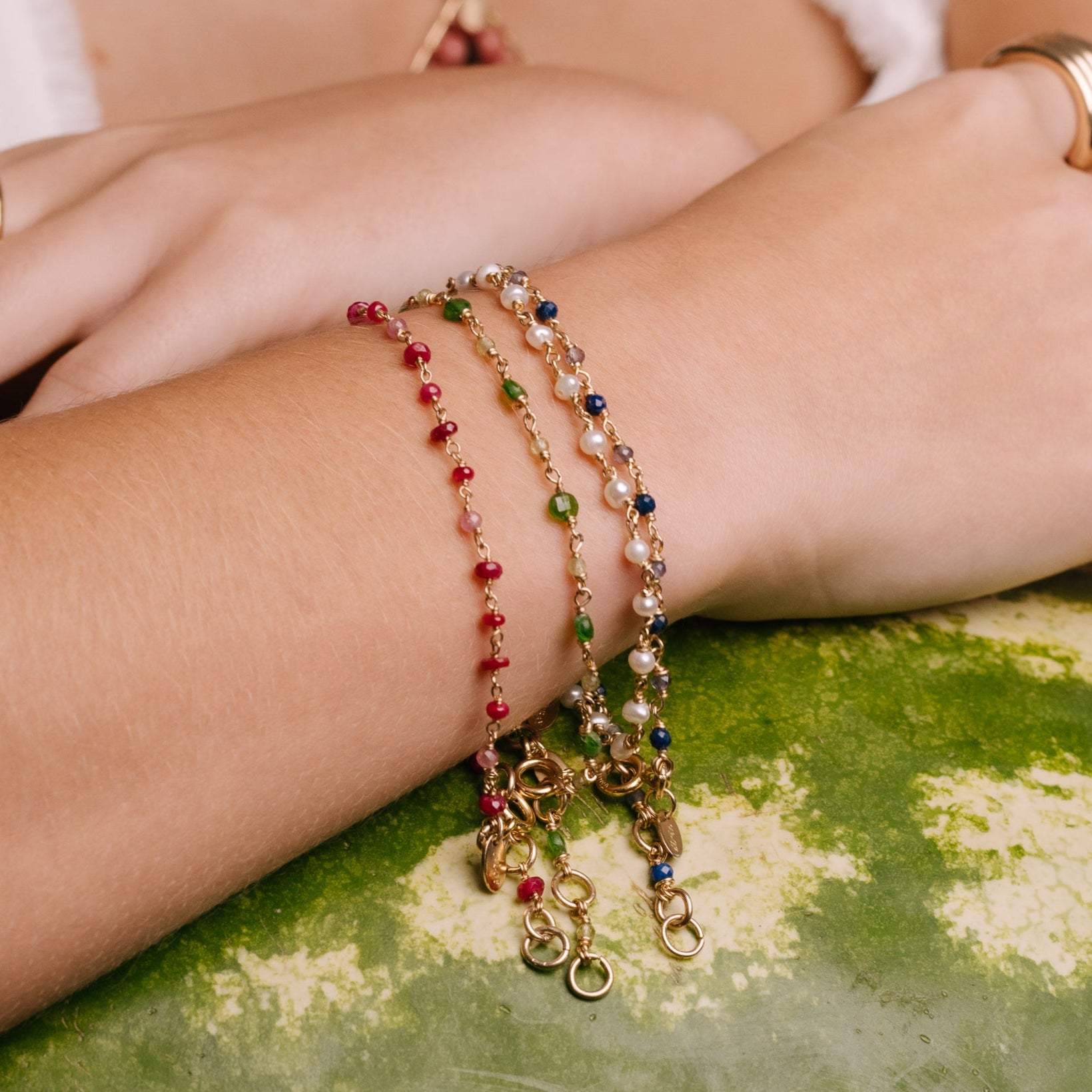 Carolita Bracelet #1 - White Pearl Bracelets TARBAY