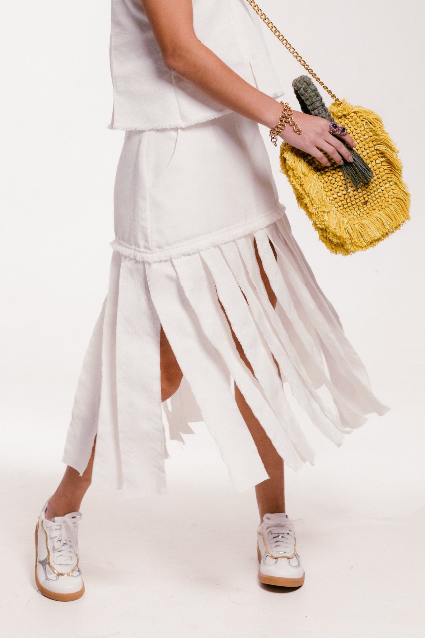 Chenda Skirt - White Skirts TARBAY