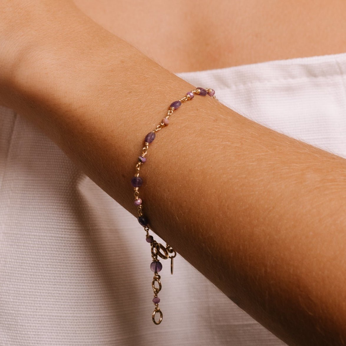 Carolita Bracelet #1 - Amethyst & Lepidolite Bracelets TARBAY