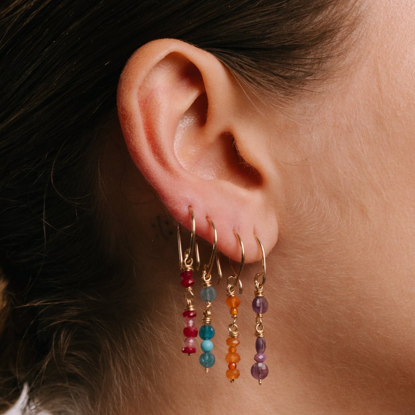 Miranda Earrings #1 - Amethyst & Lepidolite Earrings TARBAY