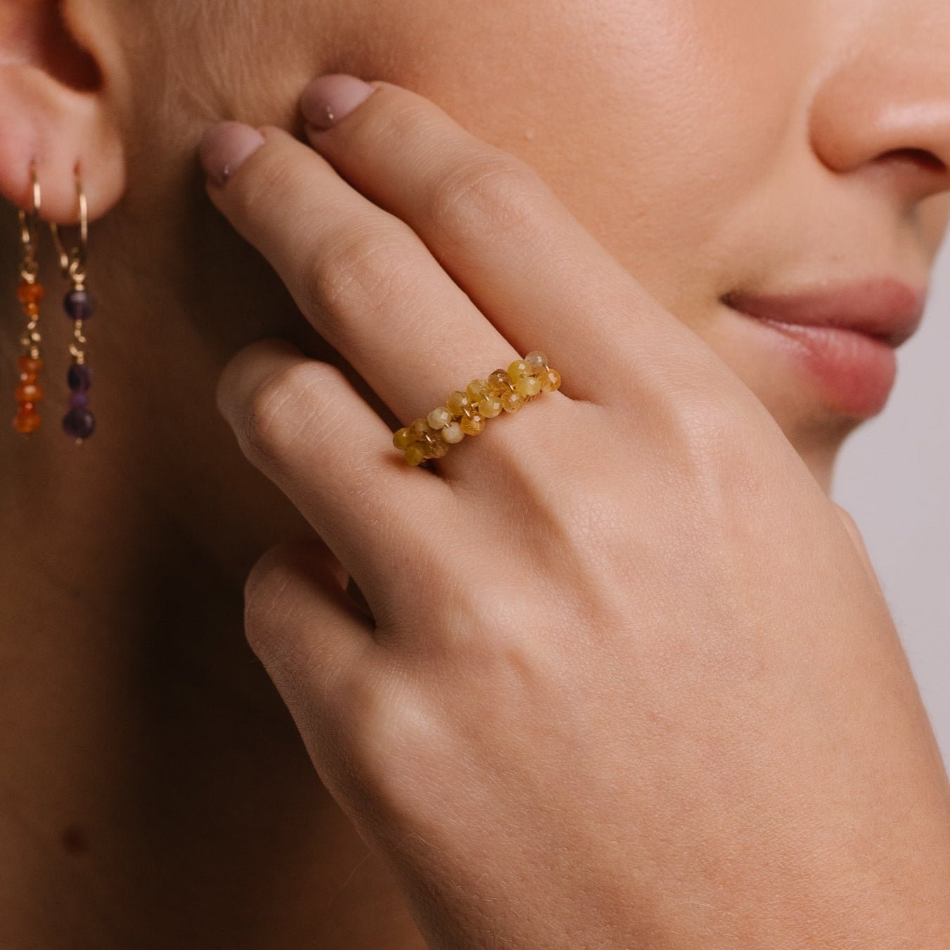 Cleopatra Ring #1 (20mm) - Citrine & Opal Rings TARBAY